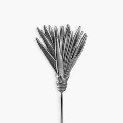 Yucca Leaf Pin with Matter Rhodium Finish