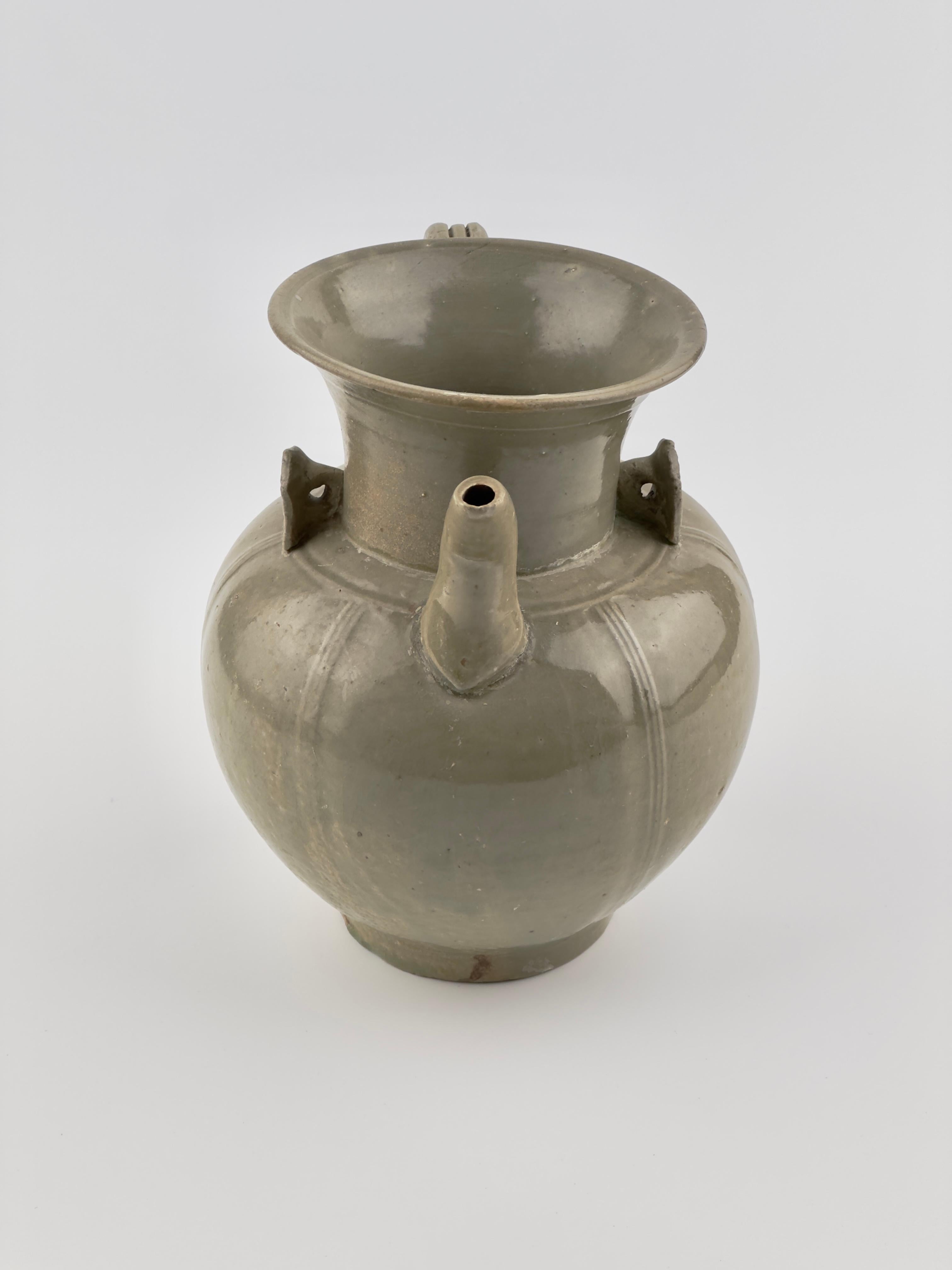 Yue Celadon Ewer, Late Tang-Northern Song Dynasty For Sale 2