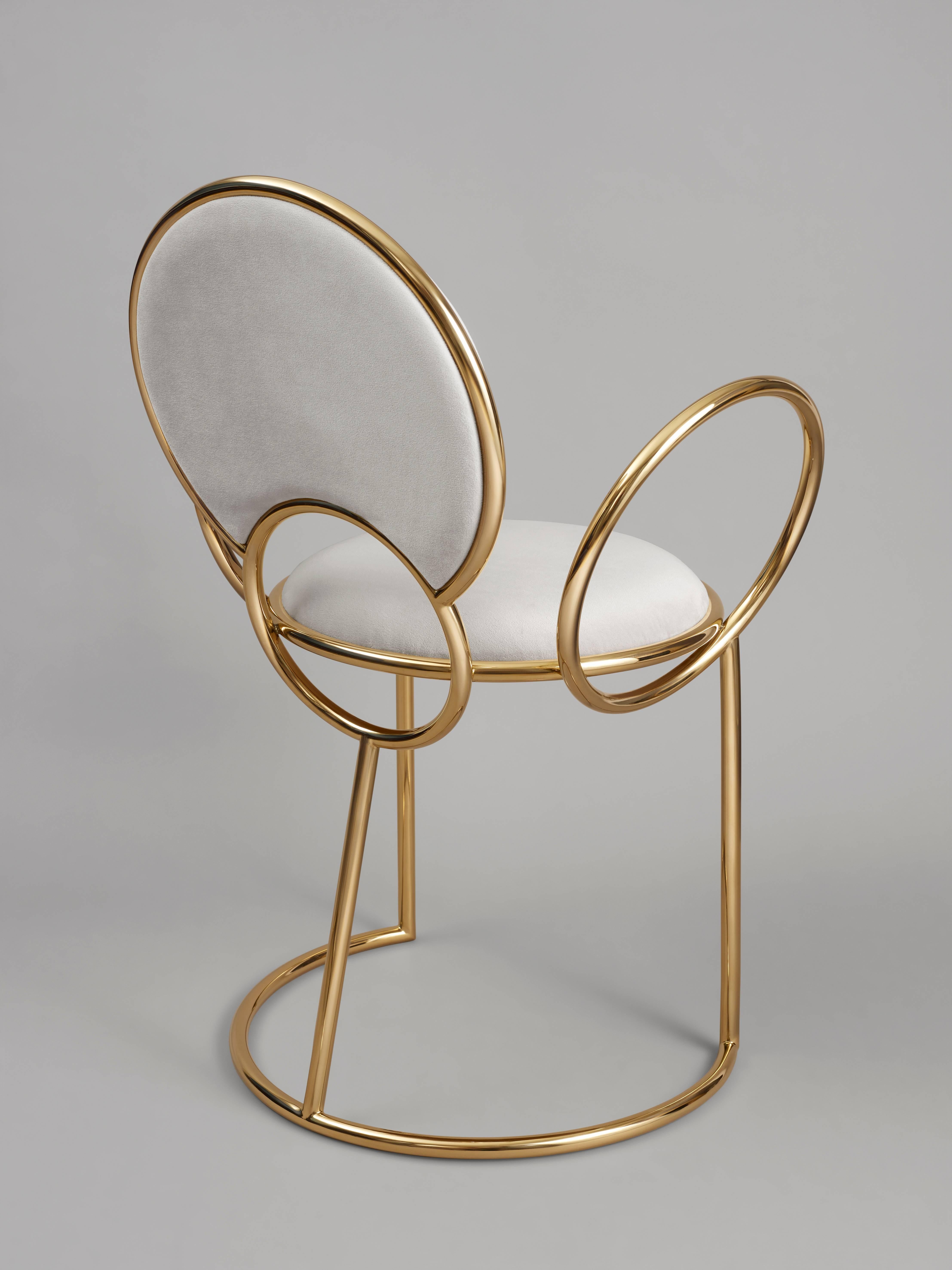 Asian 'Yue Chair' with Delicate Loop Armrests by Studio MVW For Sale