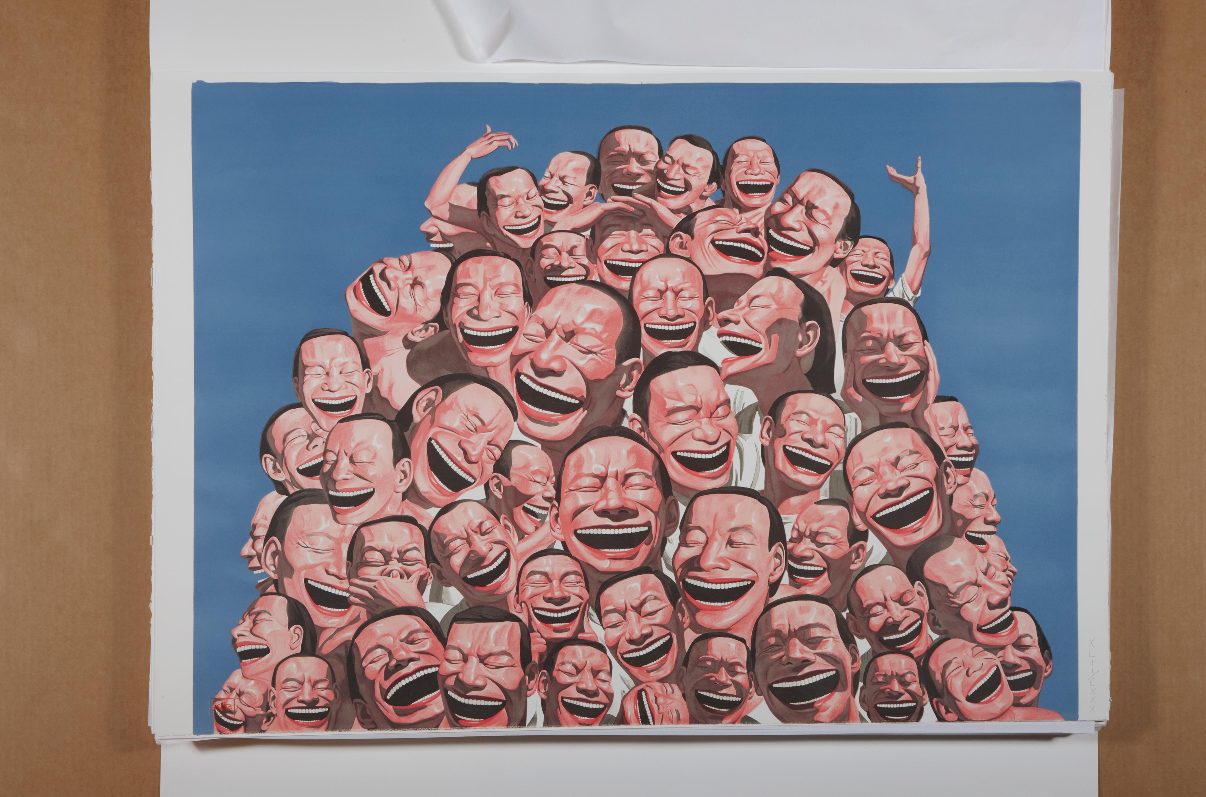 Garbage Hill, Yue Minjun - Art, Lithograph, Limited Edition, Chinese Art, Print For Sale 3