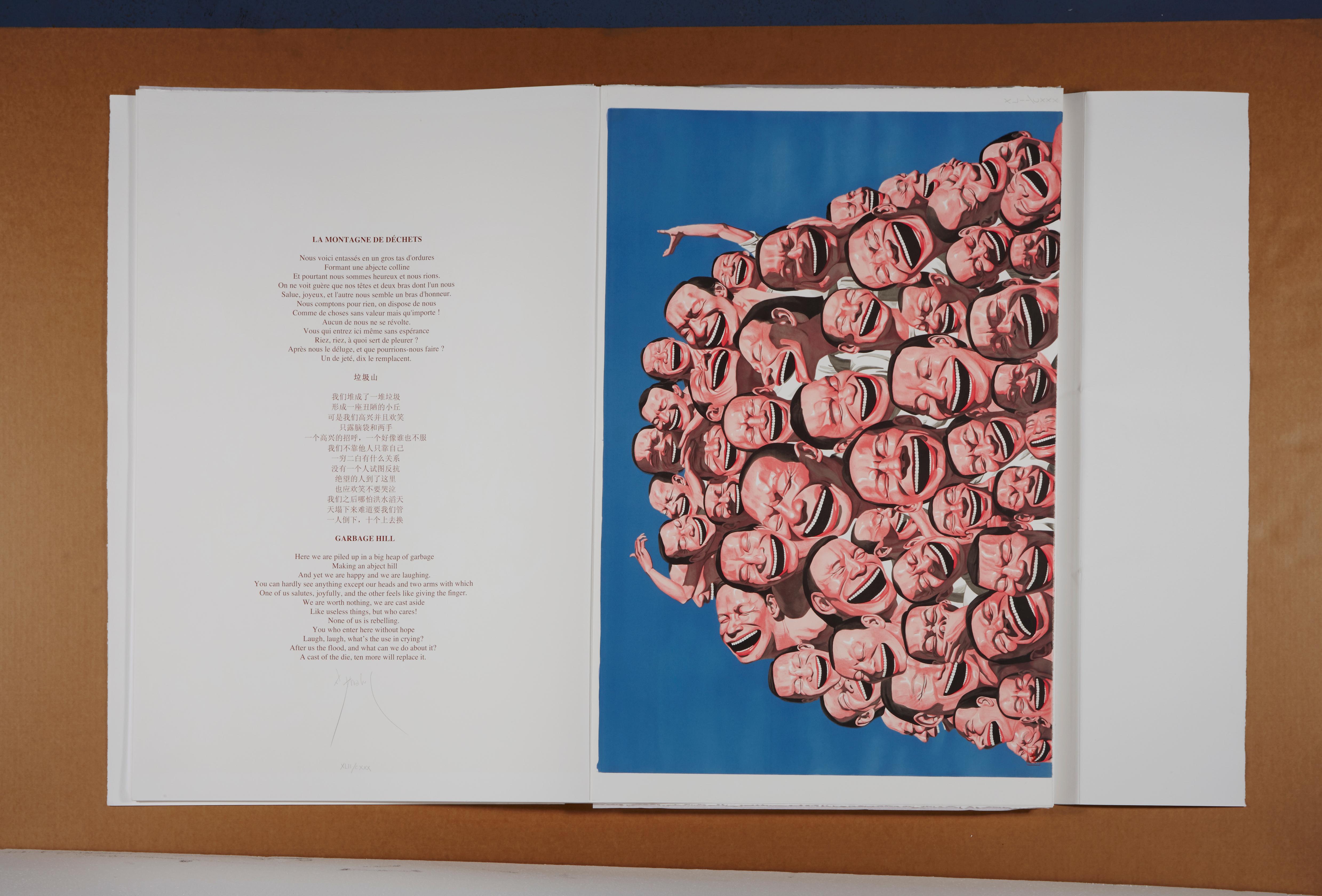 Garbage Hill, Yue Minjun – Kunst, Lithographie, limitierte Auflage, chinesische Kunst, Druck im Angebot 5
