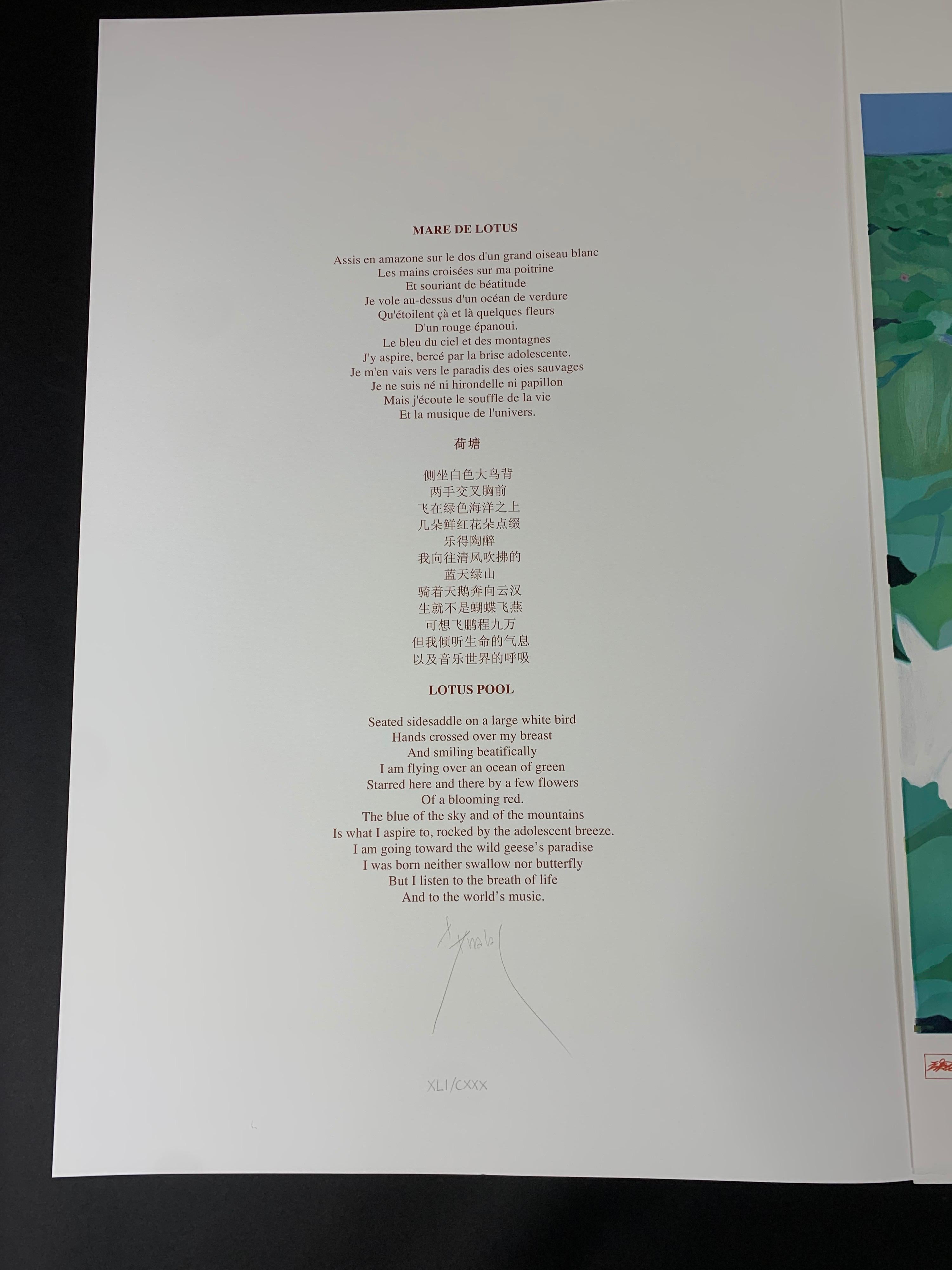Lotus Pool - Zeitgenössisch, 21. Jahrhundert, Lithographie, Limitierte Auflage, Chinesisch im Angebot 9