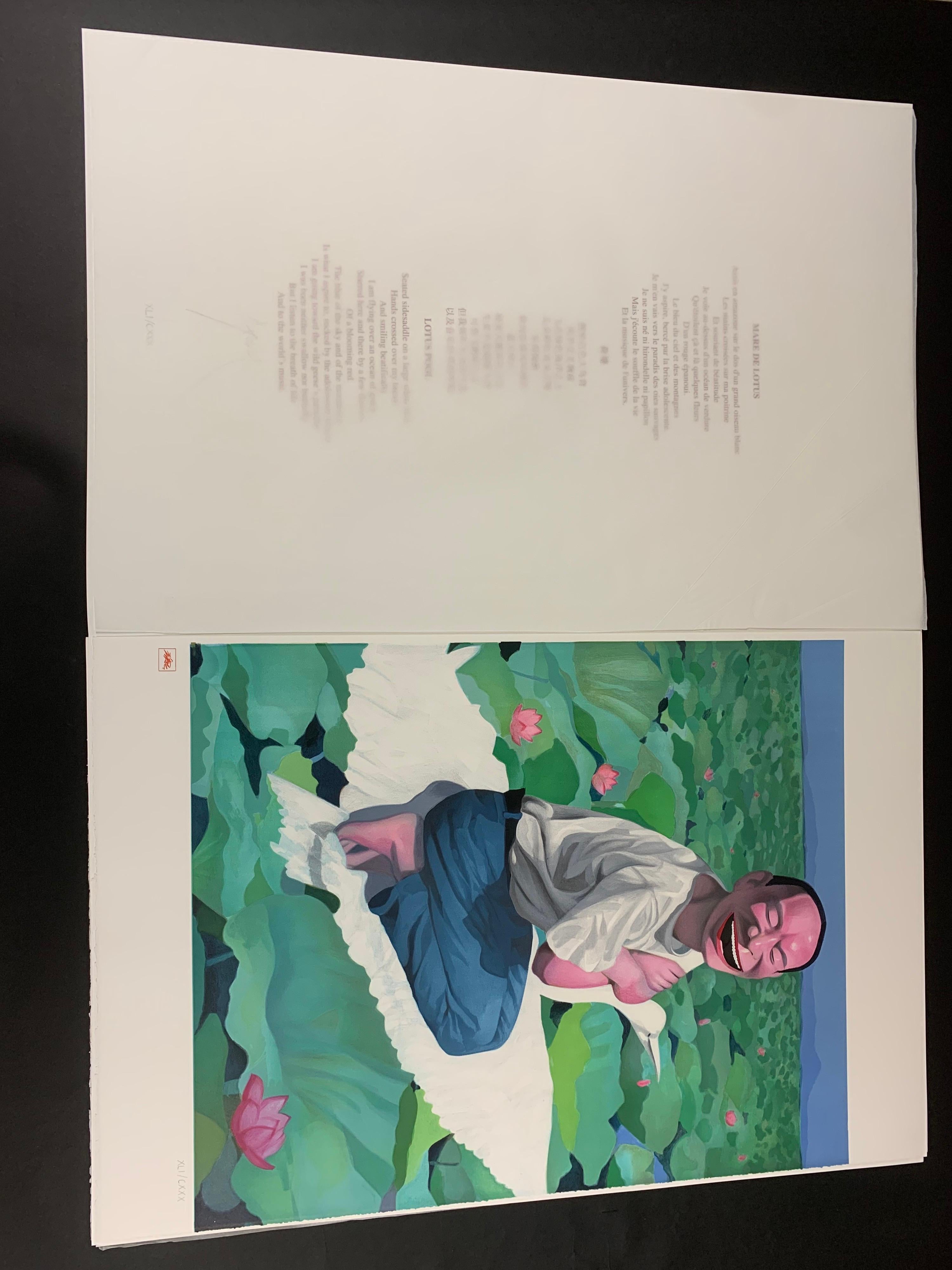Lotus Pool - Zeitgenössisch, 21. Jahrhundert, Lithographie, Limitierte Auflage, Chinesisch im Angebot 6