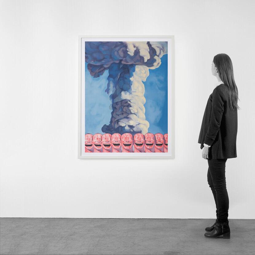 Mushroom Cloud, Yue Minjun- Art, Lithograph, Limited Edition, Chinese For Sale 1