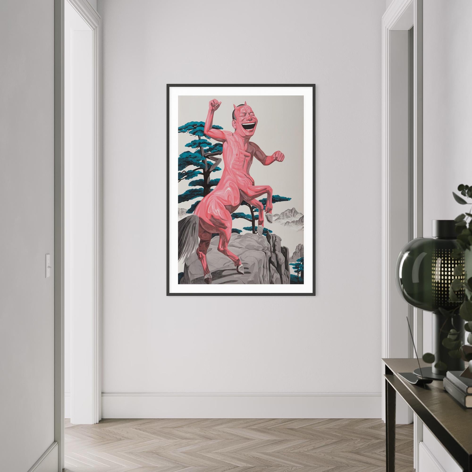 Yue Minjun Figurative Print - Pine Tree - Contemporary, 21st Century, Lithograph, Limited Edition, Chinese