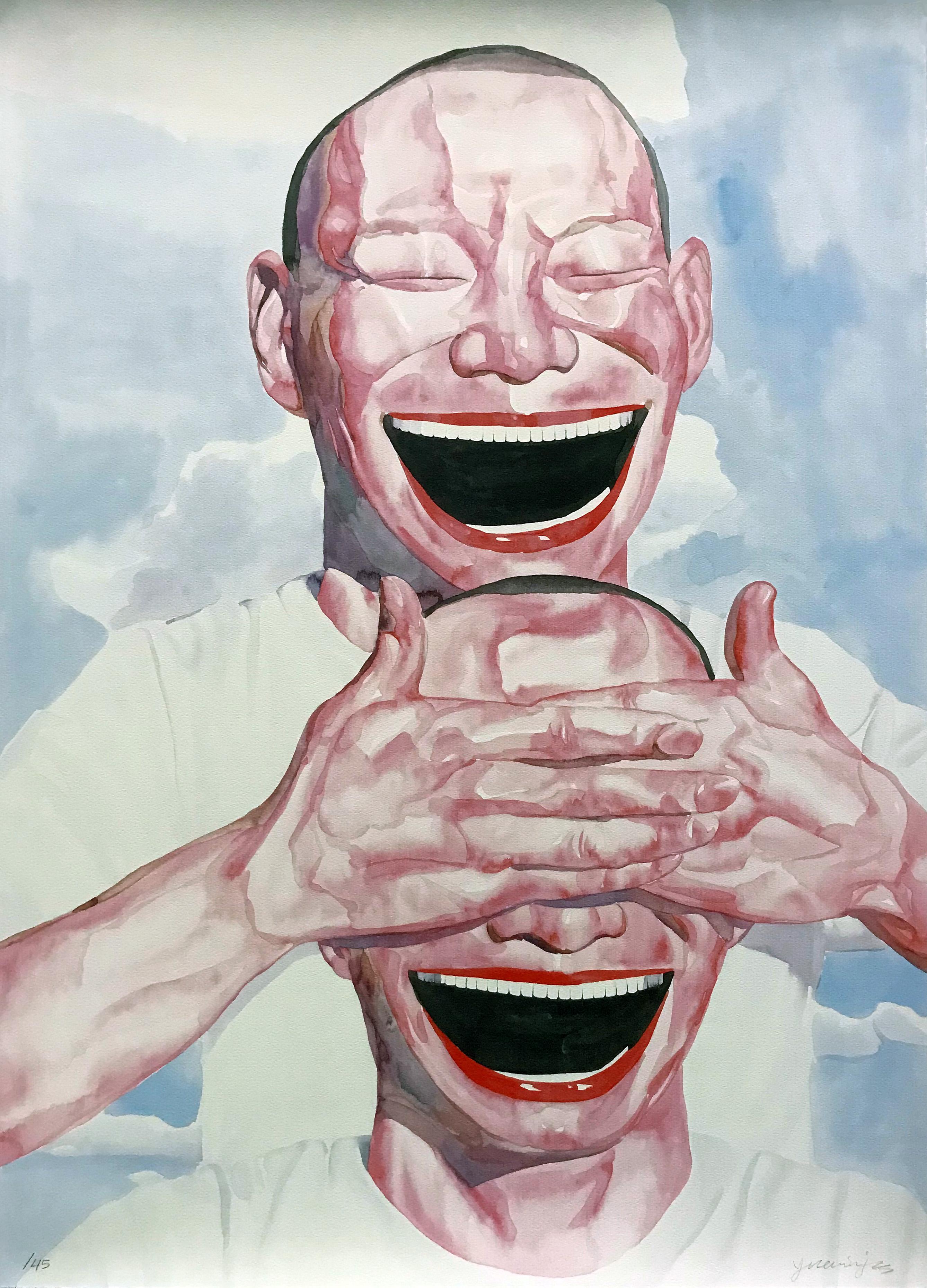 Yue Minjun Big Swans Contemporary, 21st Century, Lithograph