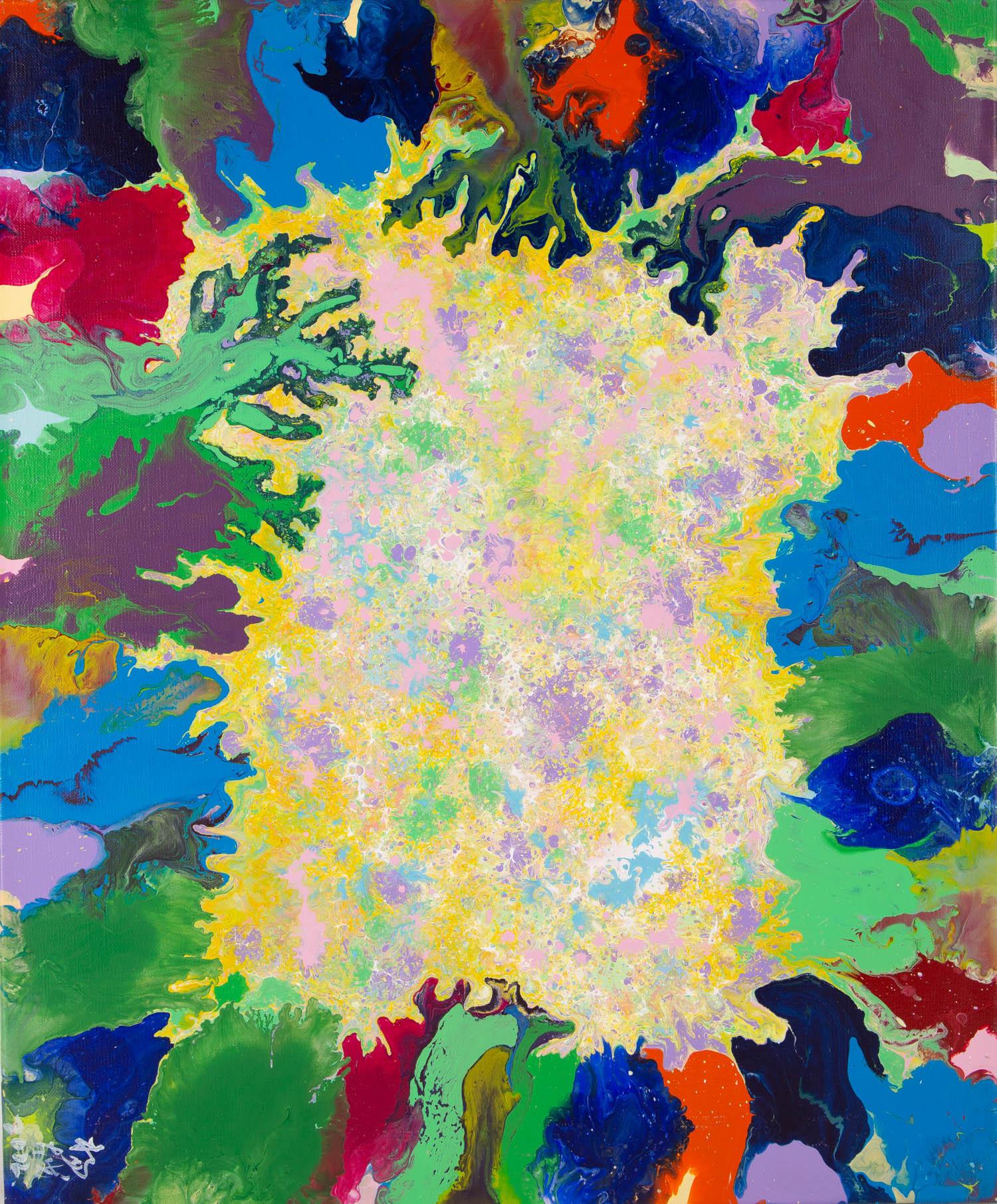 Yue Yang Abstraktes Original Acryl auf Leinwand „quare“ „Square“ im Angebot 1