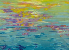 Yue Yang Abstract Original Acrylic On Canvas "Water Study II"