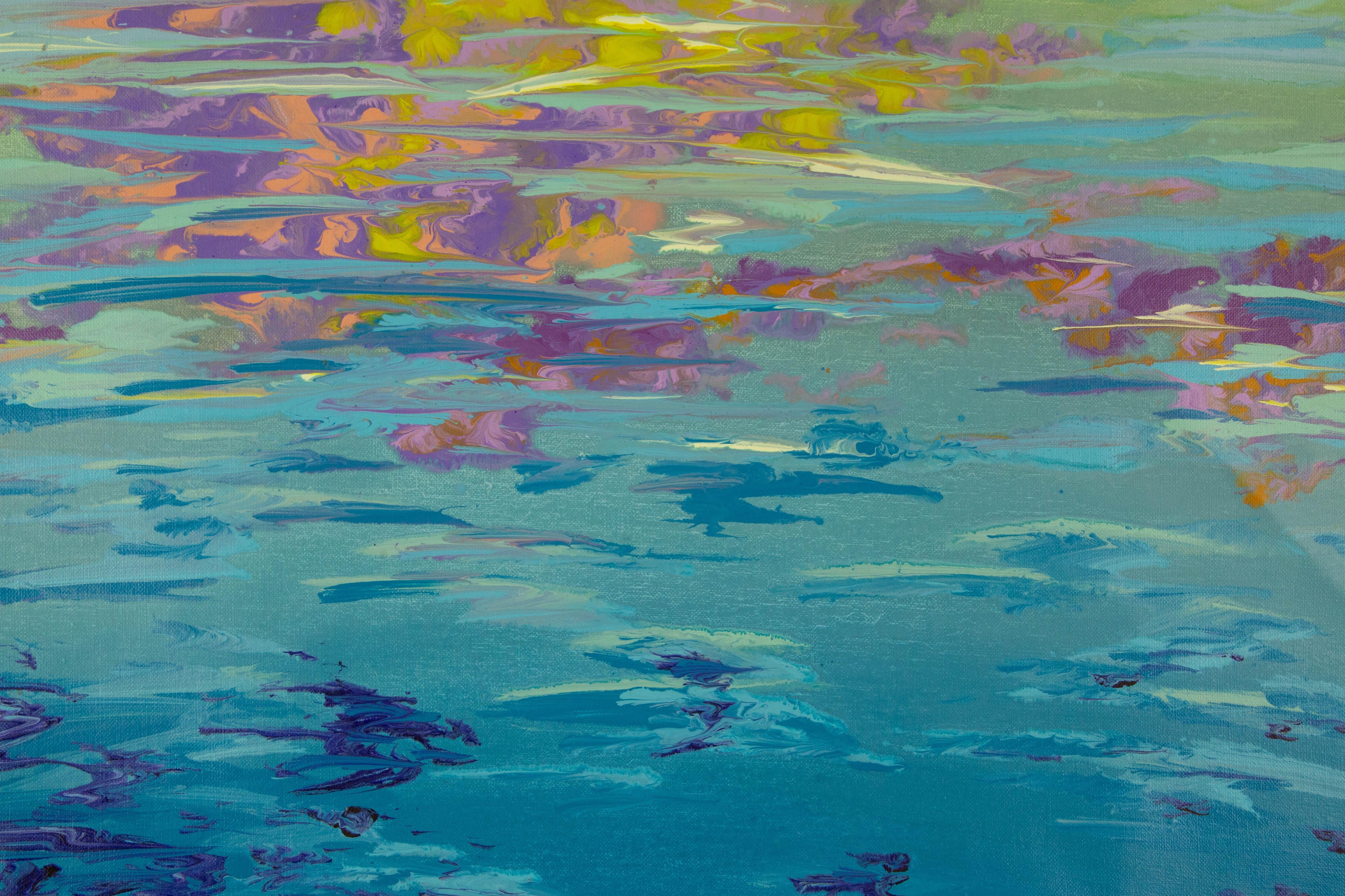 Yue Yang Abstraktes Original Acryl auf Leinwand „Wasserstudie II“ von Yue Yang im Angebot 2