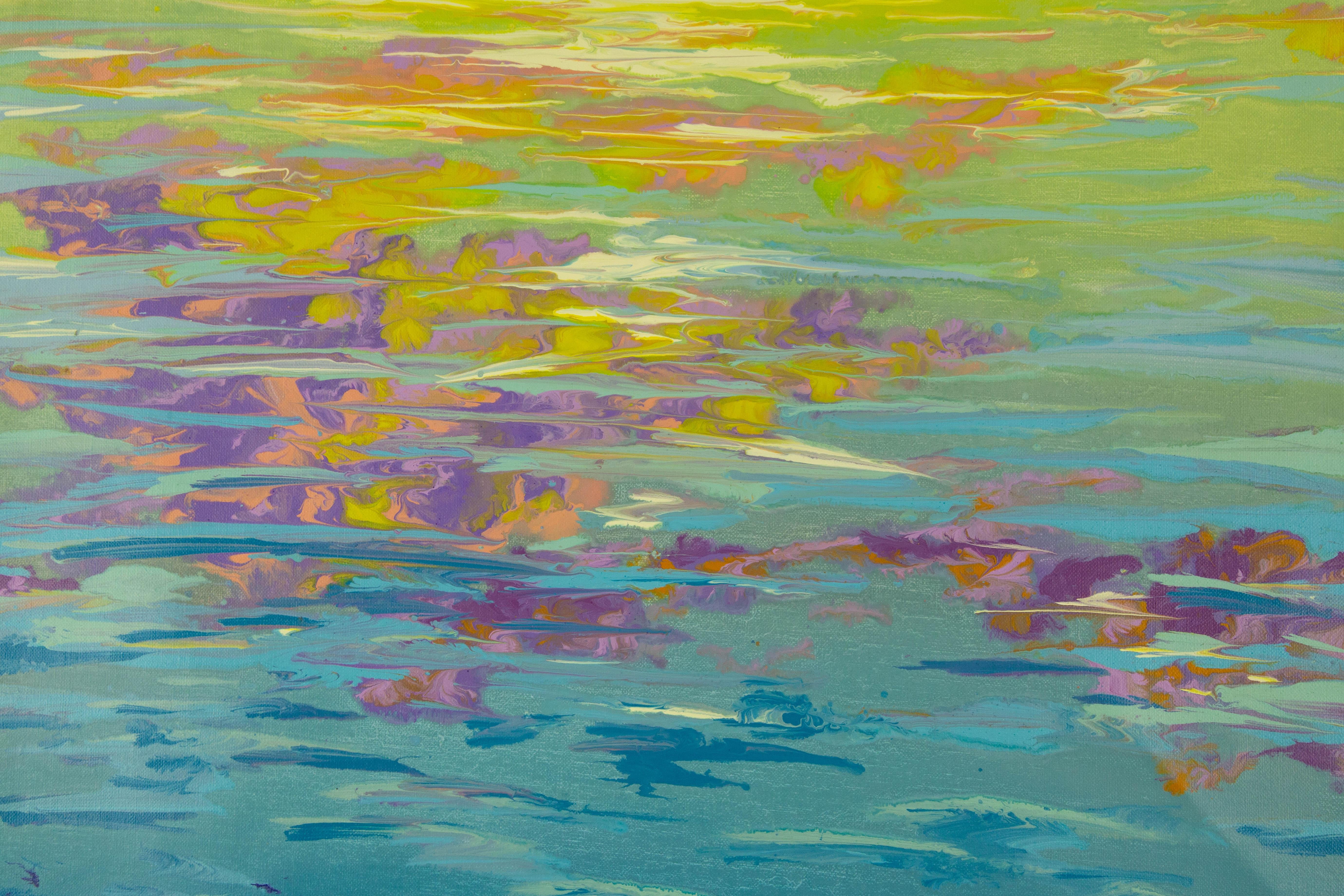 Yue Yang Abstraktes Original Acryl auf Leinwand „Wasserstudie II“ von Yue Yang im Angebot 3