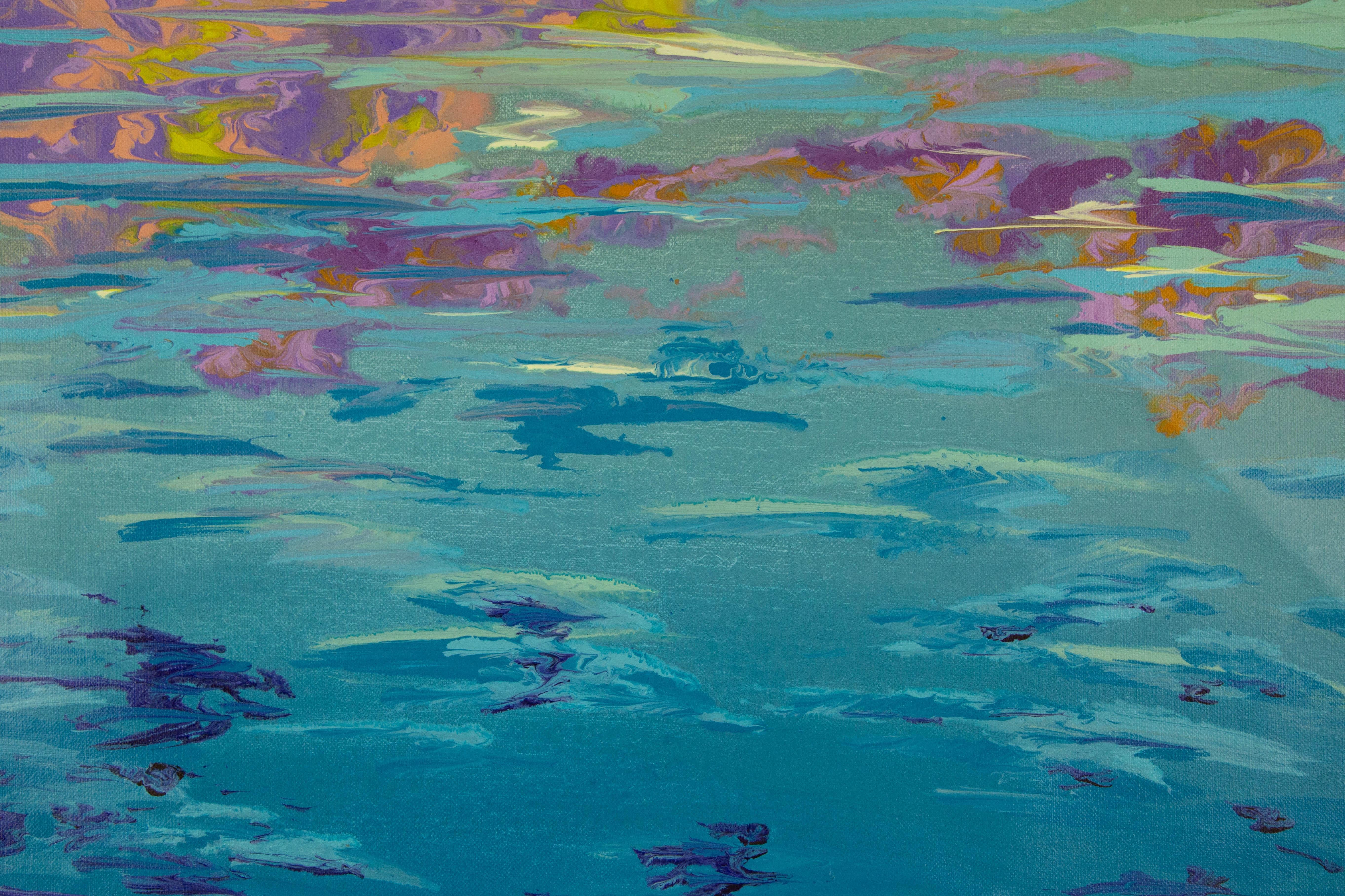 Yue Yang Abstraktes Original Acryl auf Leinwand „Wasserstudie II“ von Yue Yang im Angebot 4