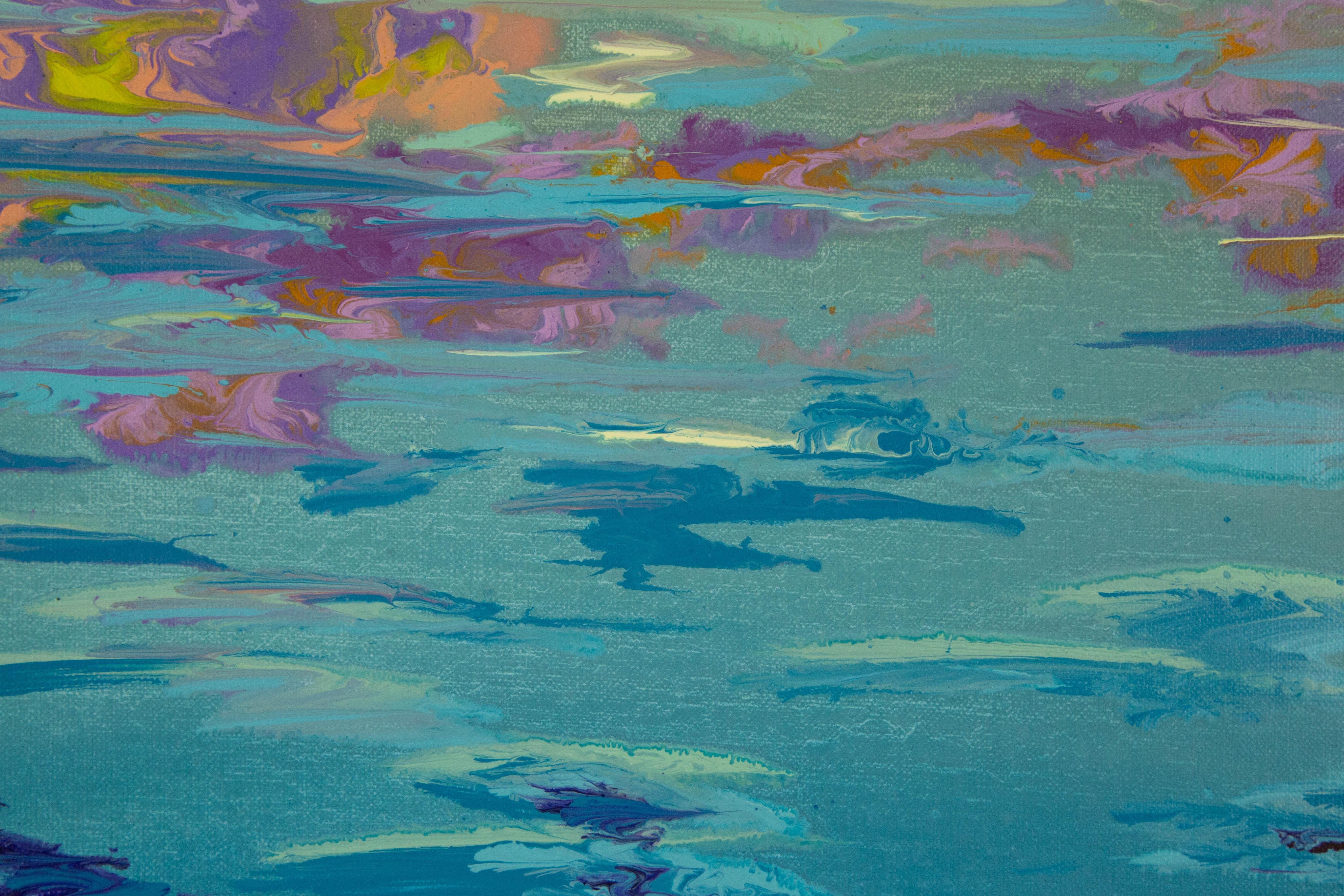 Yue Yang Abstraktes Original Acryl auf Leinwand „Wasserstudie II“ von Yue Yang im Angebot 5