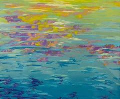Yue Yang Acrílico Original Abstracto Sobre Lienzo "Estudio del Agua II"
