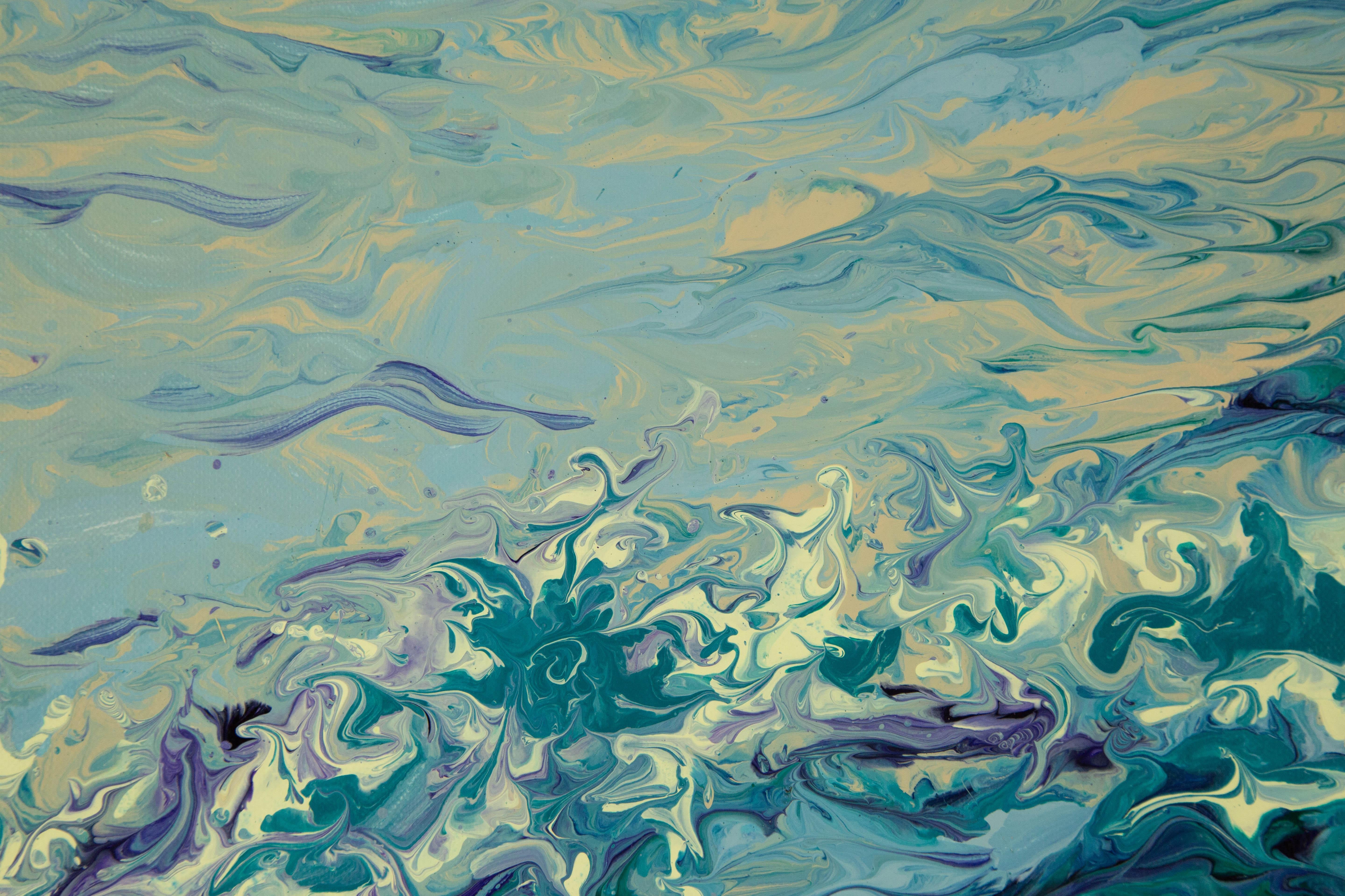Yue Yang Abstraktes Original Acryl auf Leinwand „Wasserstudie VI“ von Yue Yang im Angebot 5