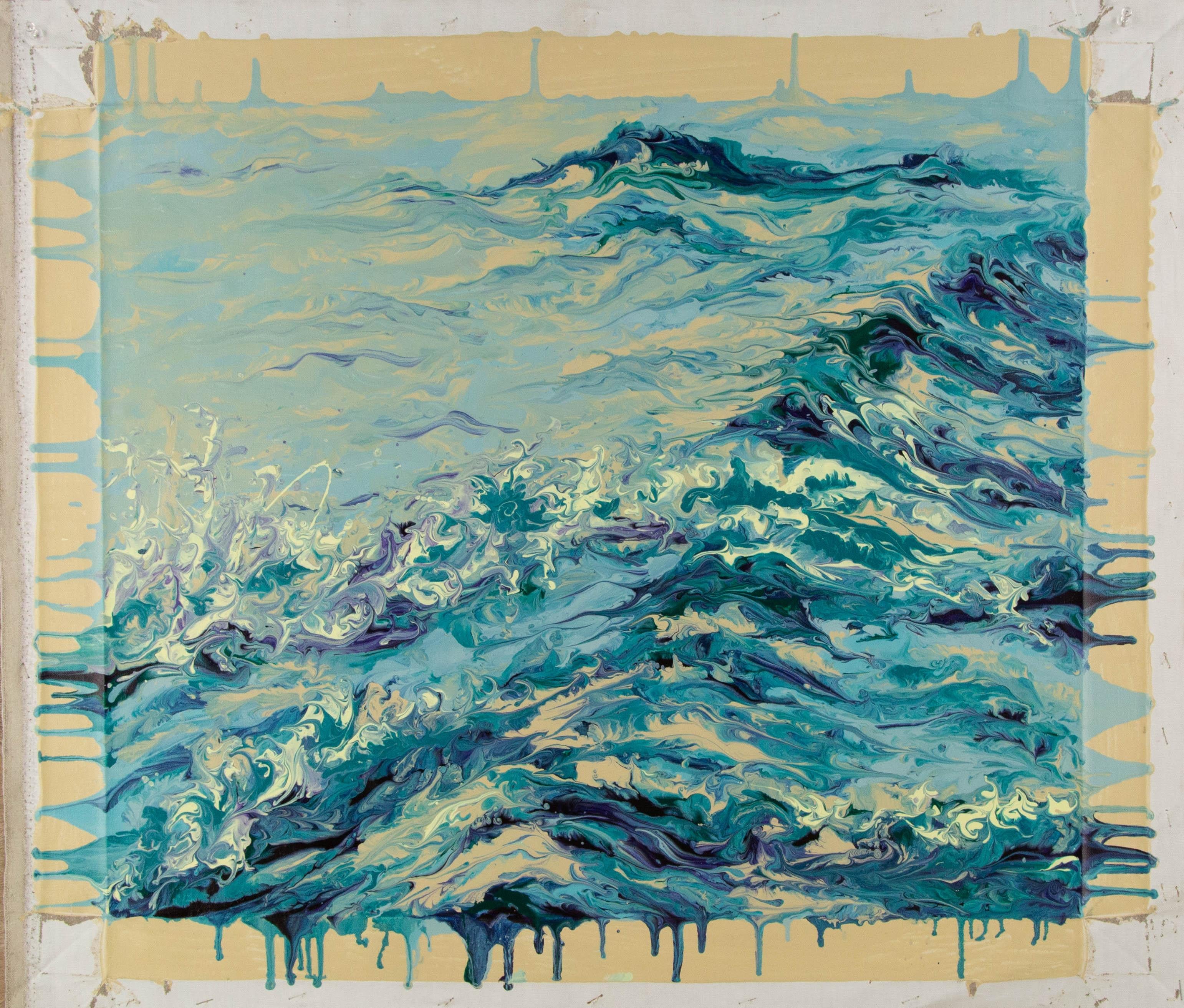 Yue Yang Abstraktes Original Acryl auf Leinwand „Wasserstudie VI“ von Yue Yang im Angebot 6