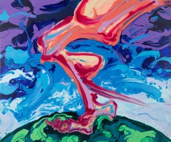 Yue Yang Impressionist Original Acrylic On Canvas "Above Ground"