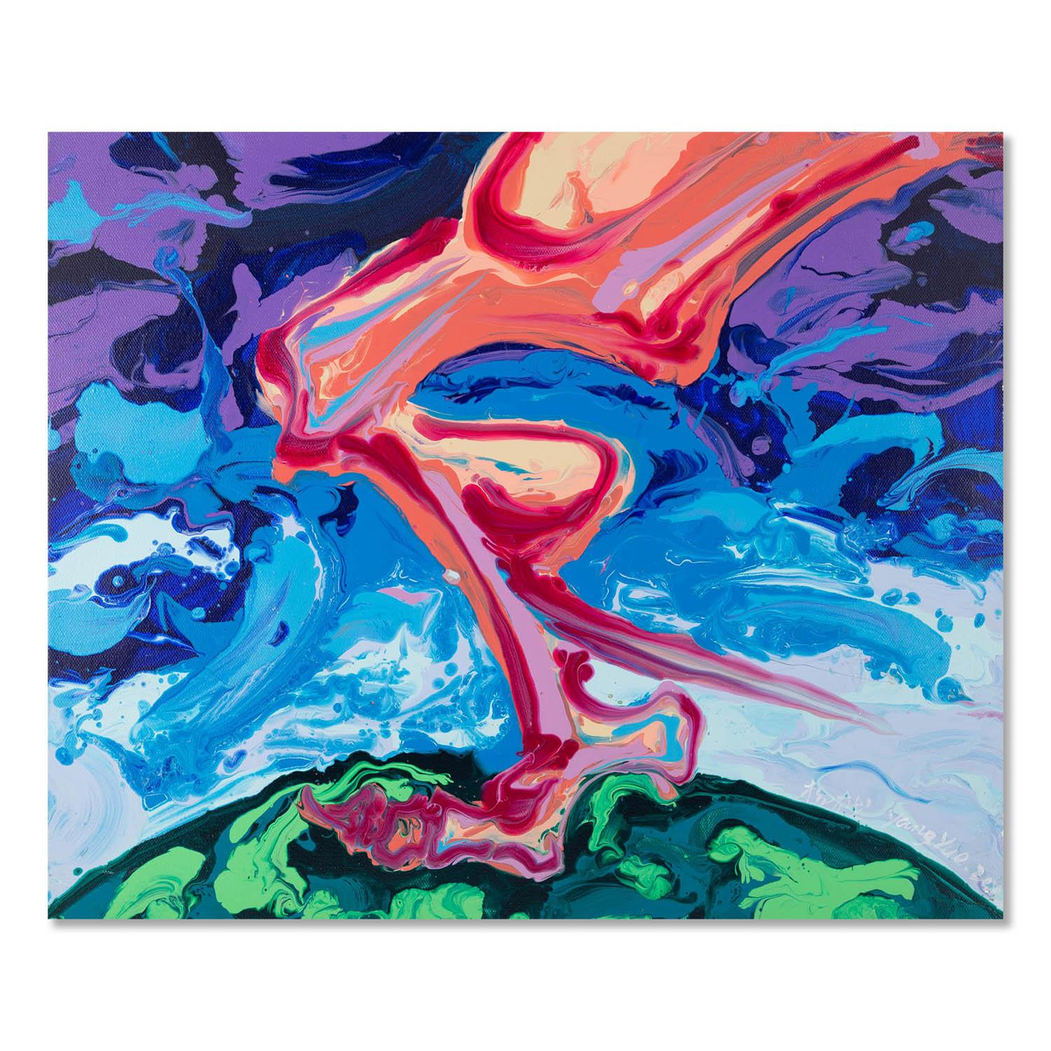  Title: Above Ground
 Medium: Oil on canvas
 Size: 19 x 23 inches
 Frame: Framing options available!
 Condition: The painting appears to be in excellent condition.
 
 Year: 2000 Circa
 Artist: Yue Yang
 Signature: 
 Signature Location: 
 Provenance: