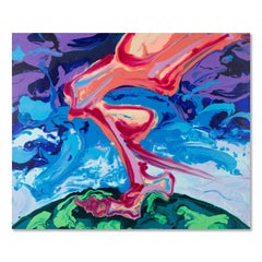 Yue Yang Impressionist Original Acrylic On Canvas "Above Ground"