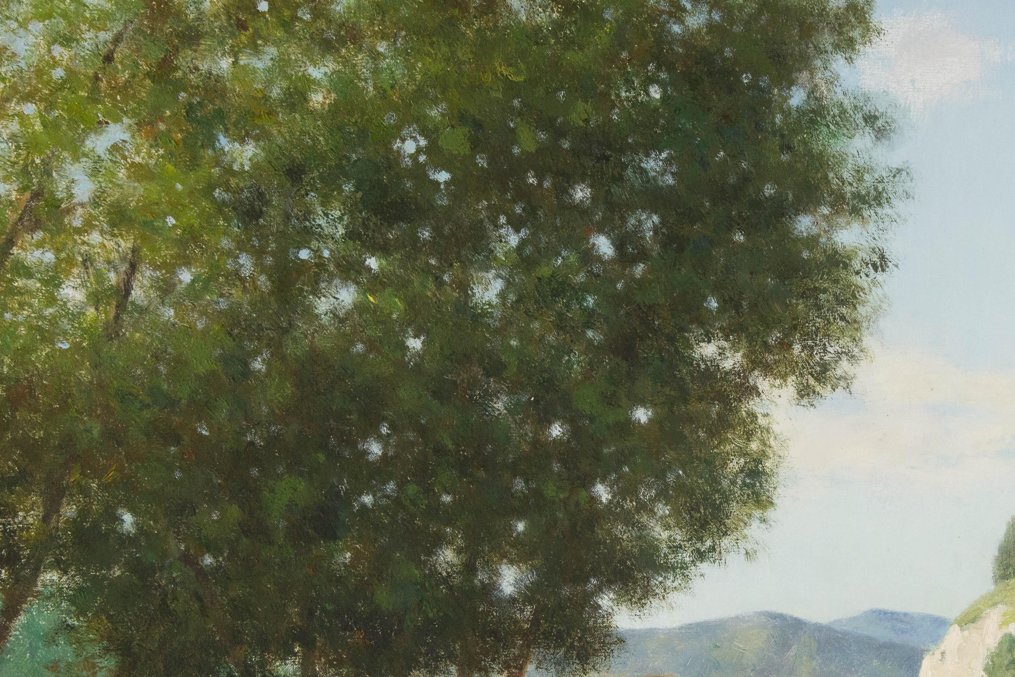 Yuehui Zhang Landschaft, Original, Ölgemälde auf Leinwand, „Herbstfarben“ – Painting von YueHui Zhang