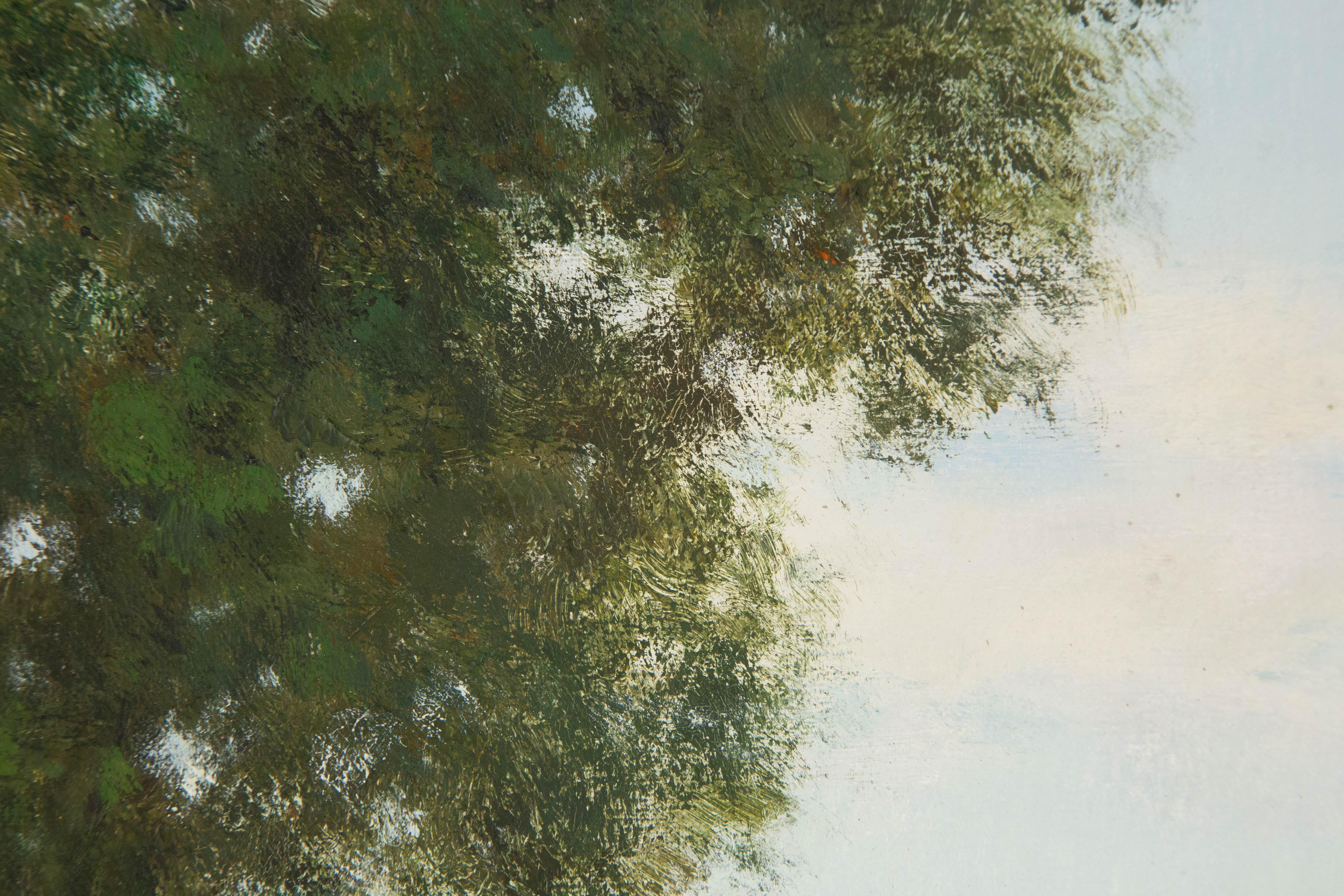 Yuehui Zhang Landschaft, Original, Ölgemälde auf Leinwand, „Herbstfarben“ im Angebot 2