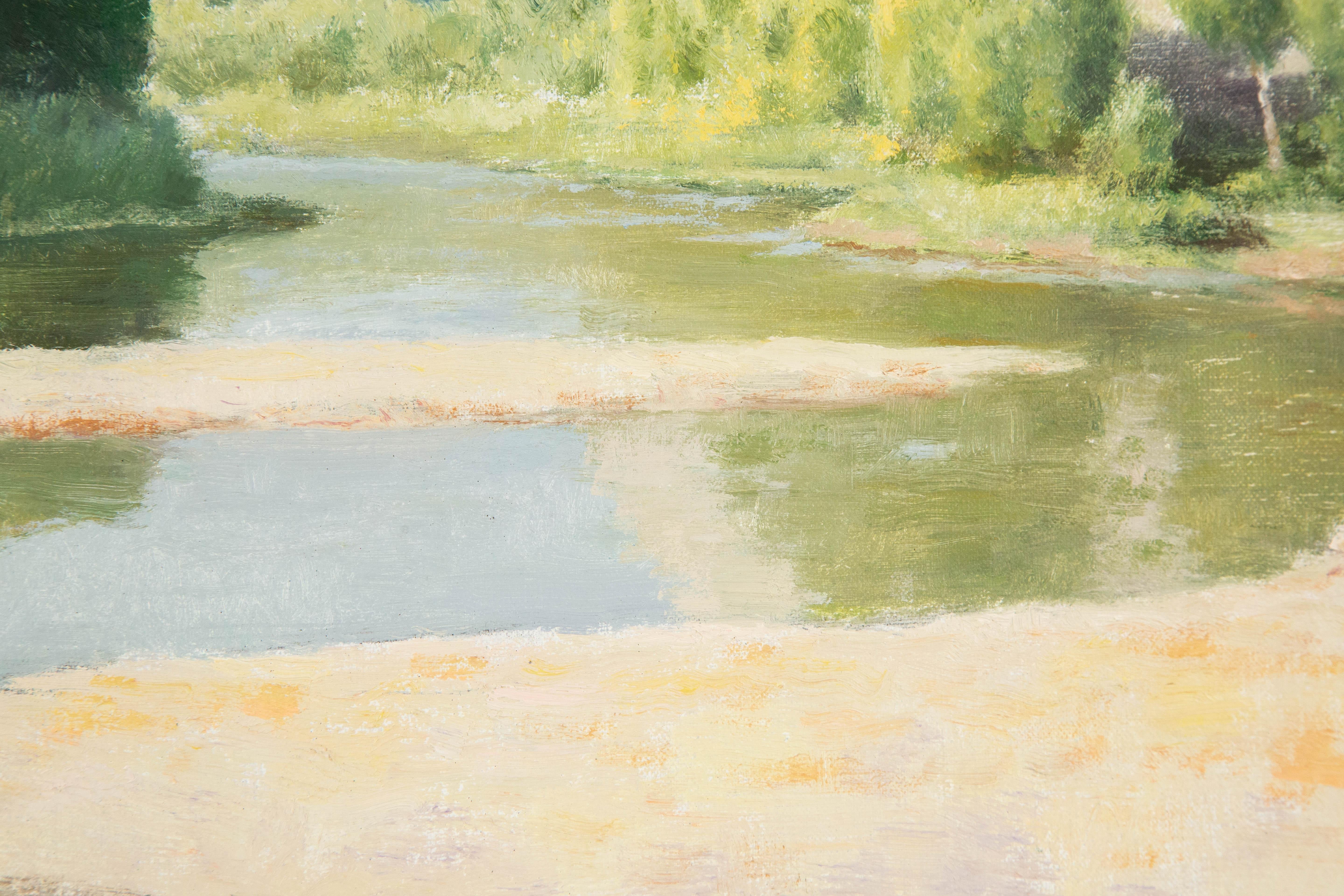 Yuehui Zhang Landschaft, Original, Ölgemälde auf Leinwand, „Herbstfarben“ im Angebot 3