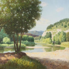 Yuehui Zhang Landschaft, Original, Ölgemälde auf Leinwand, „Herbstfarben“