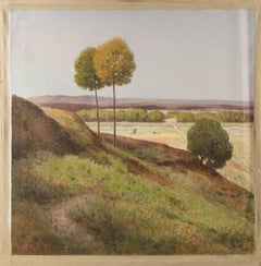 Yuehui Zhang Paesaggio originale olio su tela "Scene d'autunno"