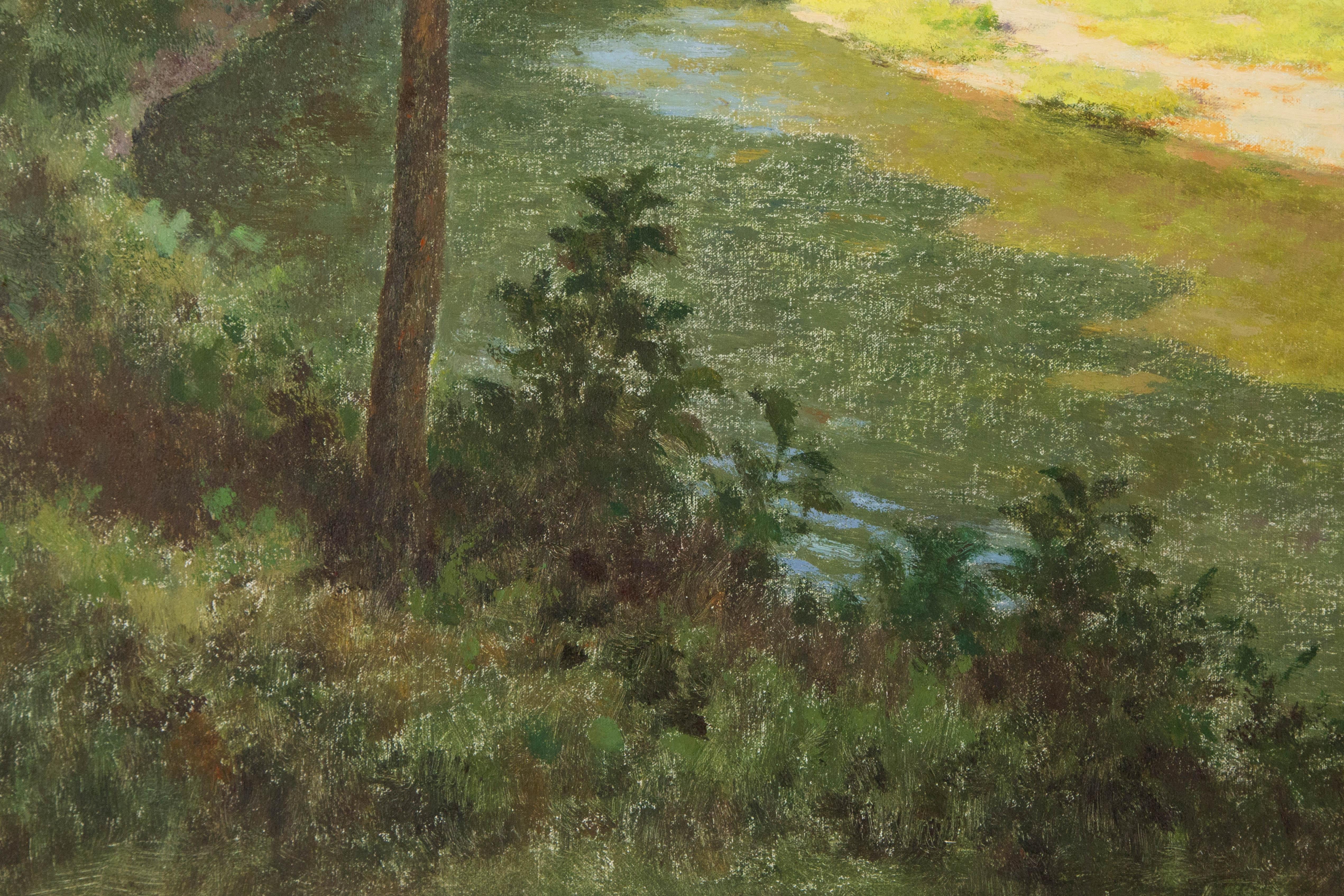 YueHui Zhang Landschaft, Original, Ölgemälde auf Leinwand, „Early In The Morning“ im Angebot 2