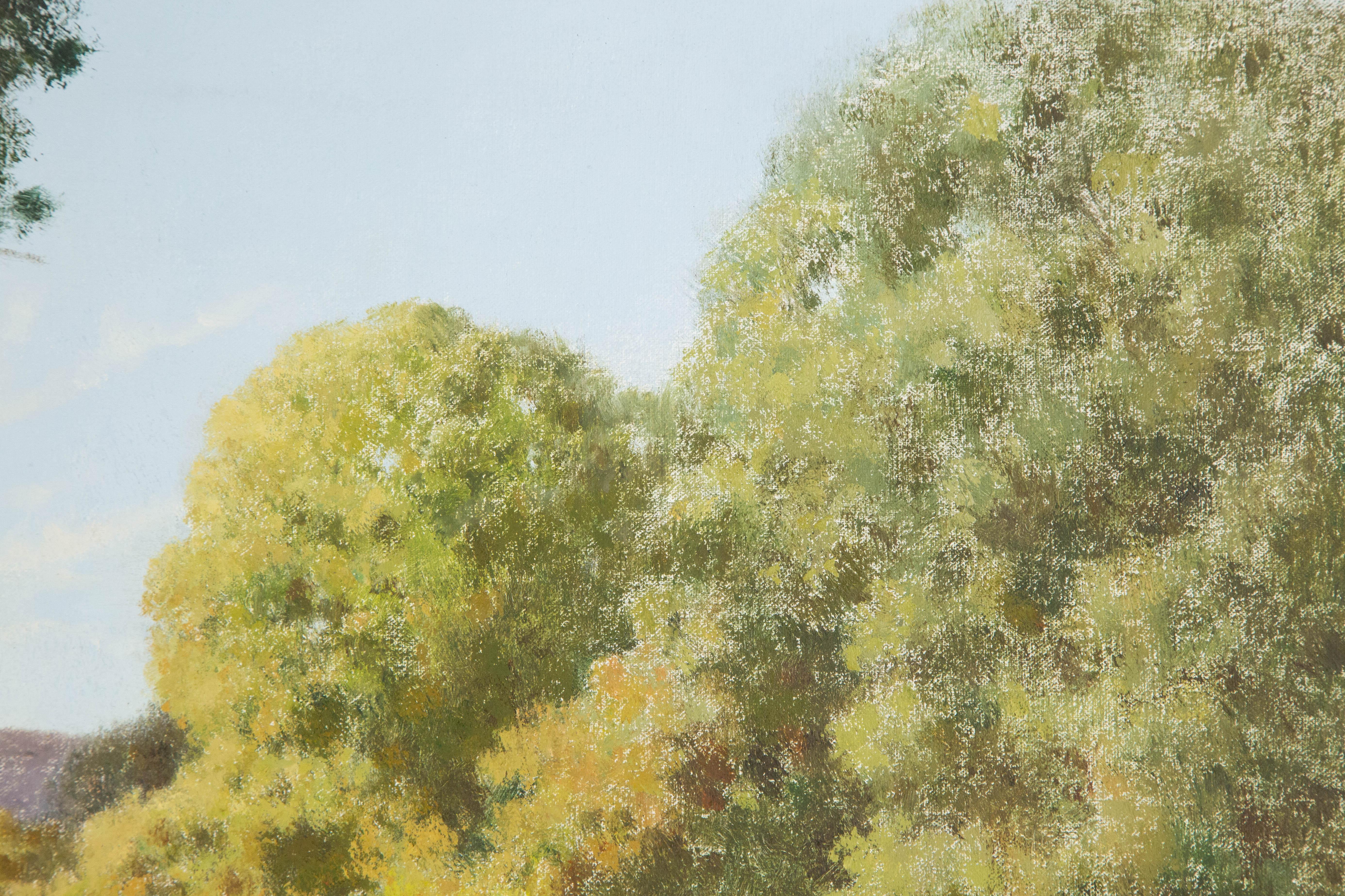 YueHui Zhang Landschaft, Original, Ölgemälde auf Leinwand, „Early In The Morning“ im Angebot 3
