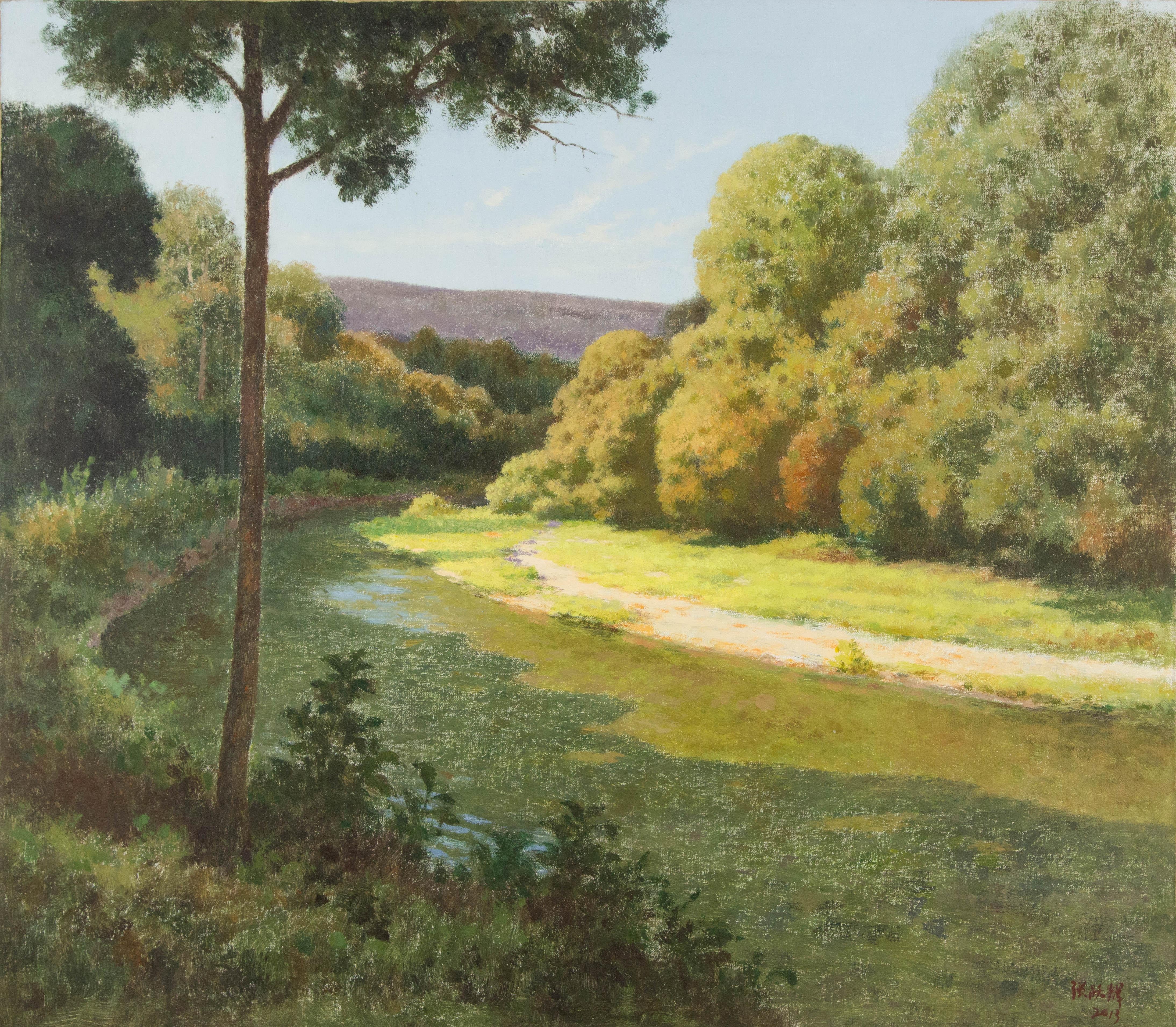  Titel: Frühmorgens
 Medium: Öl auf Leinwand
 Größe: 27 x 31 Zoll
 Rahmen: Einrahmungsmöglichkeiten vorhanden!
 Zustand: Das Gemälde scheint in ausgezeichnetem Zustand zu sein.
 Hinweis: Dieses Gemälde ist nicht aufgespannt.
 Jahr: 2013
 Künstler: