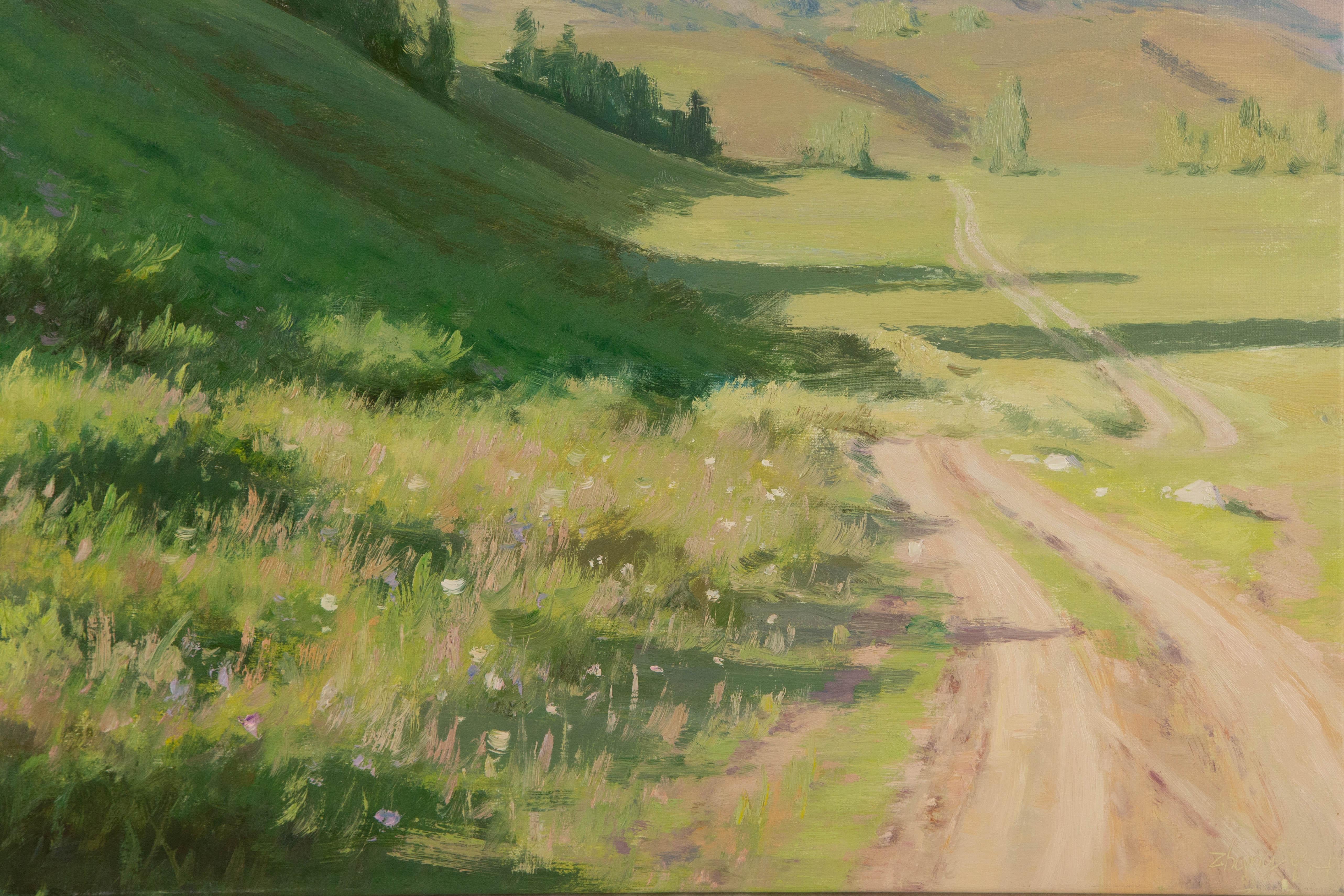 Yuehui Zhang Landschaft Original Öl auf Leinwand 