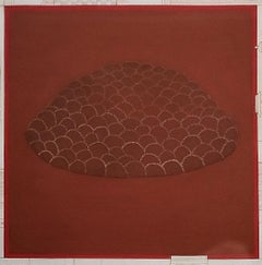 The Haveli-2, Gouache et feuille d'or sur papier fait main par Artistics indiens "En stock"