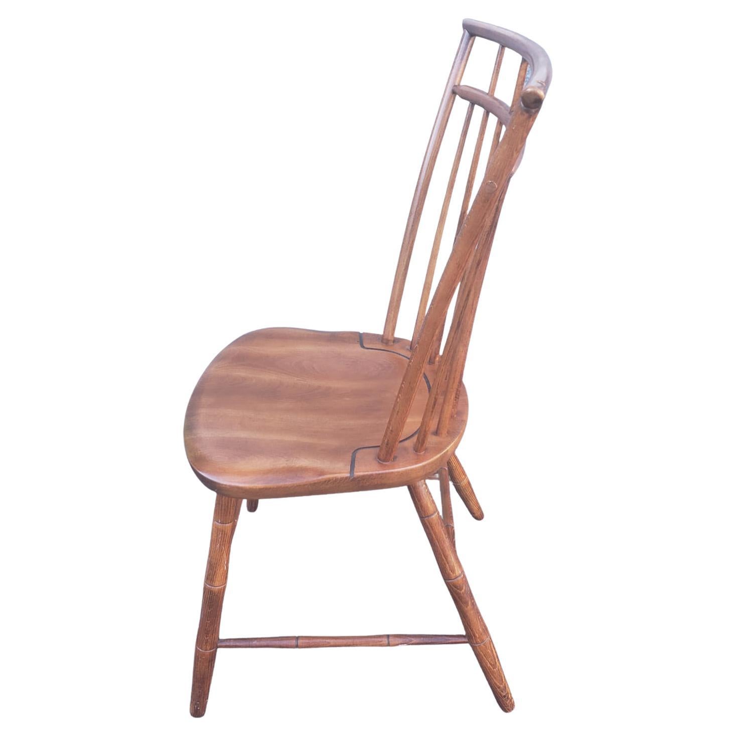 Macedonian Yugoslavian Faux Bamboo Cherry Windsor Chair, Circa 1970s For Sale