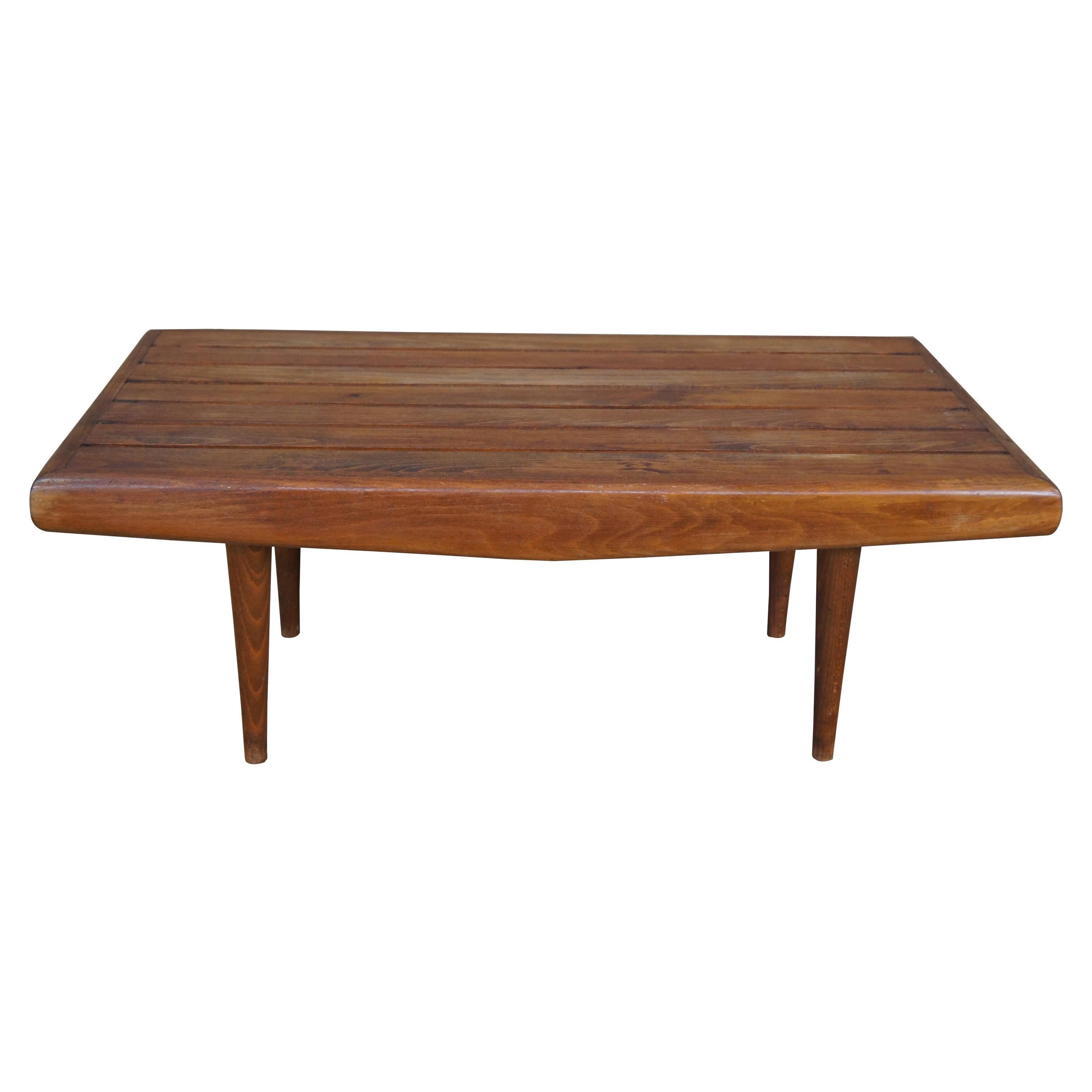 Yugoslavian Slatted Coffee Table Bench Seat MidCentury Modern Nelson