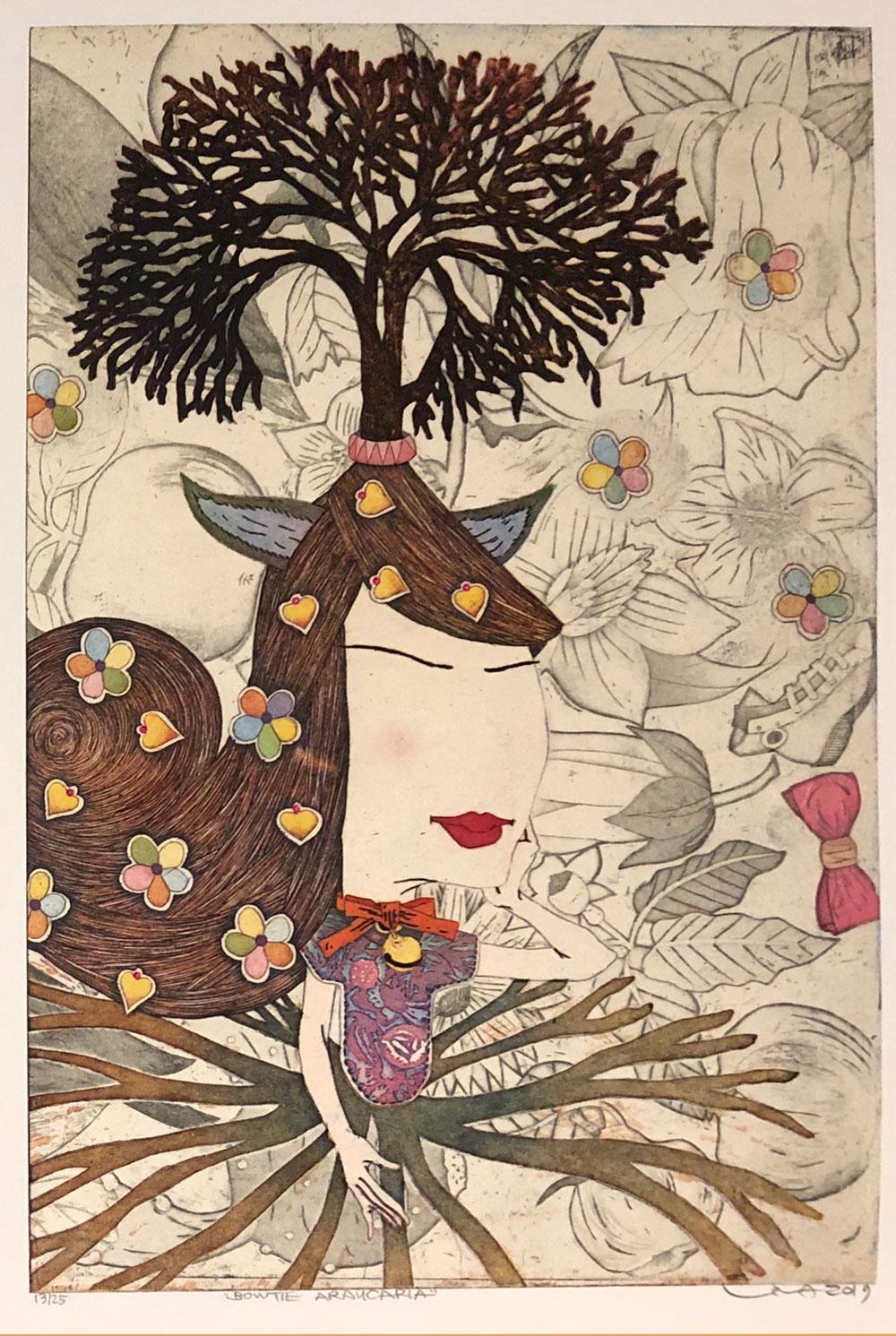 Yuji Hiratsuka Still-Life Print - Bowtie Araucaria
