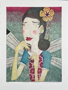 Copta Insecta, a young woman with wings by Yuji Hiratsuka