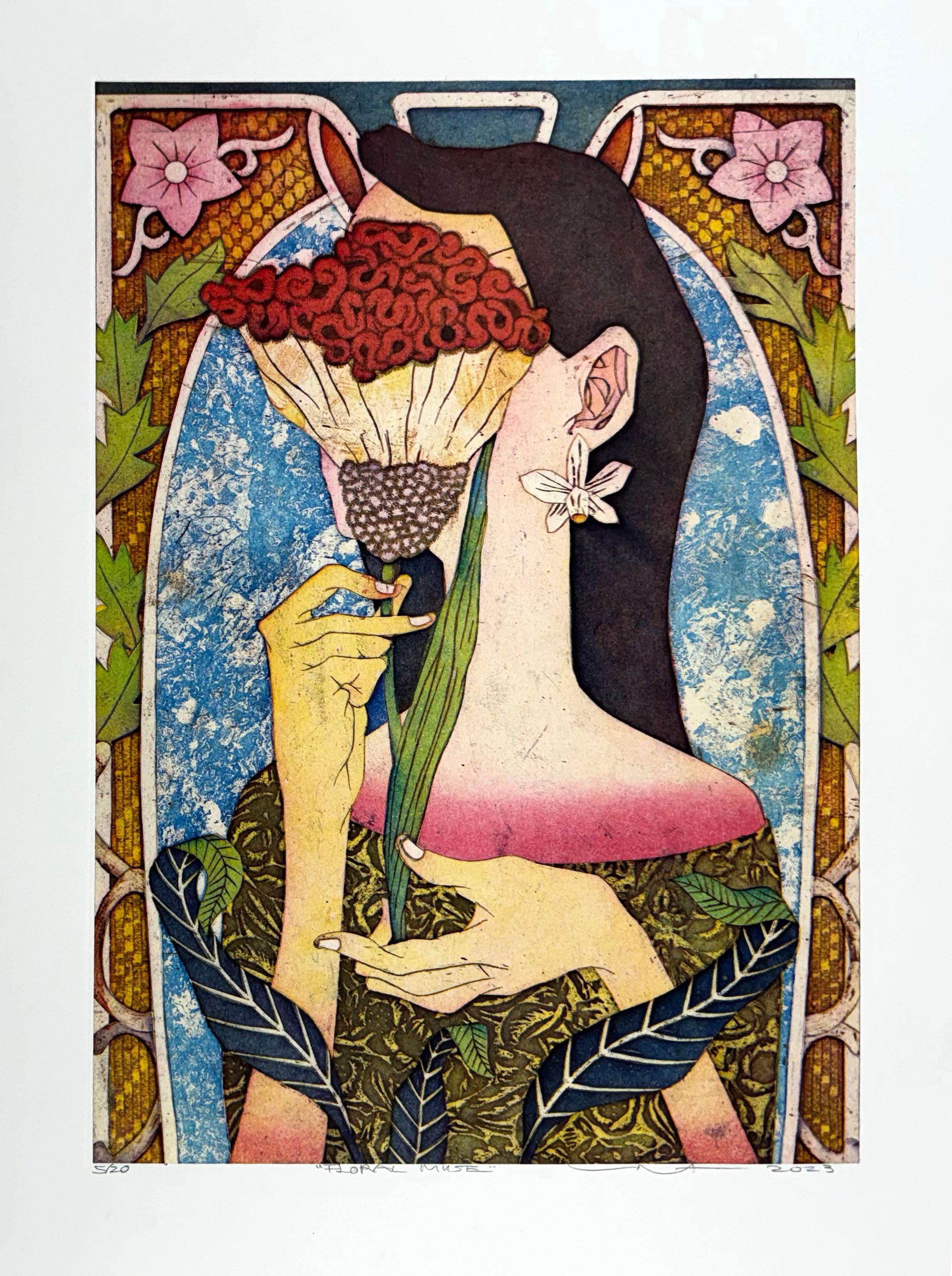 Floral Muse - Print by Yuji Hiratsuka