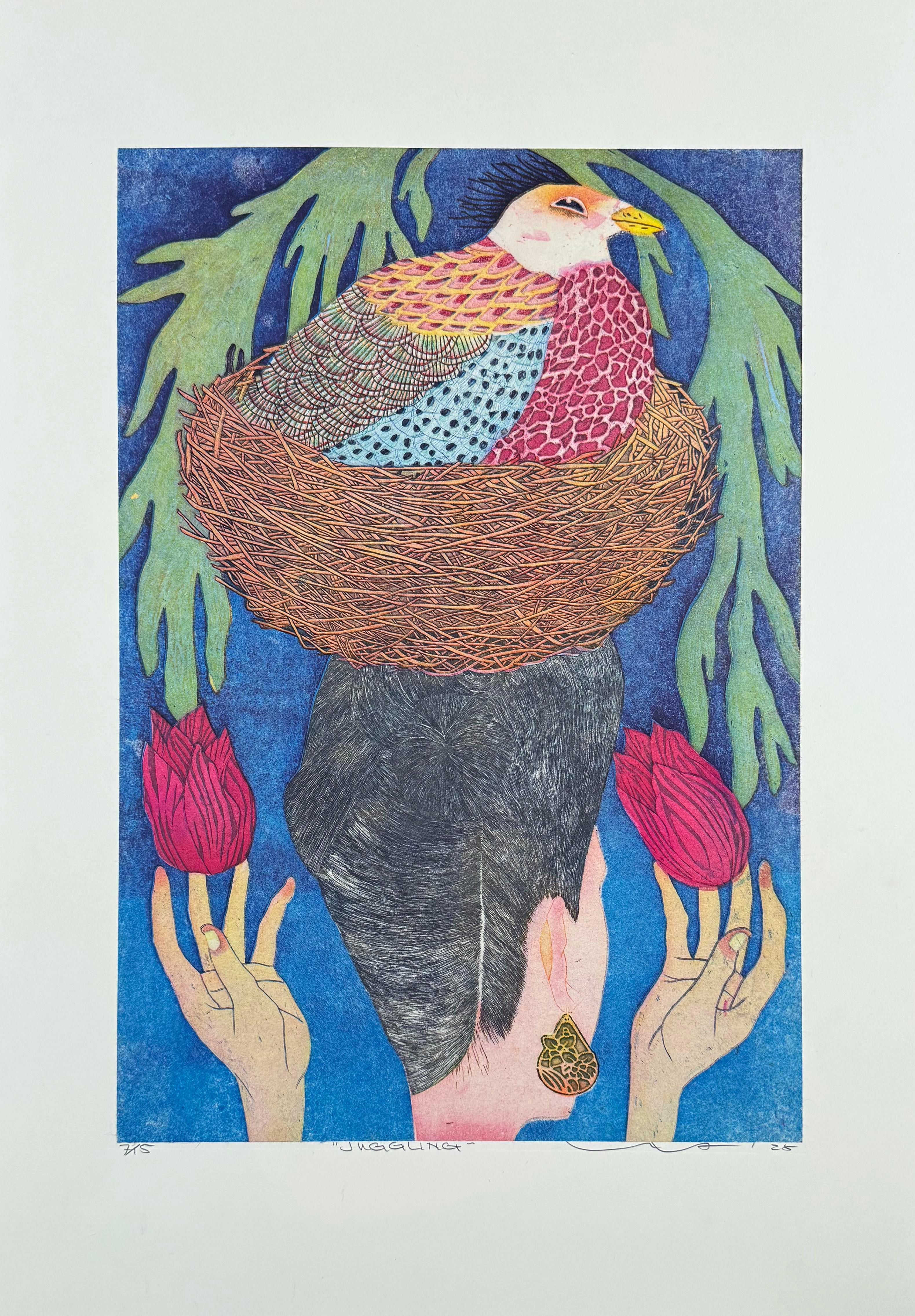 Juggling - Print by Yuji Hiratsuka