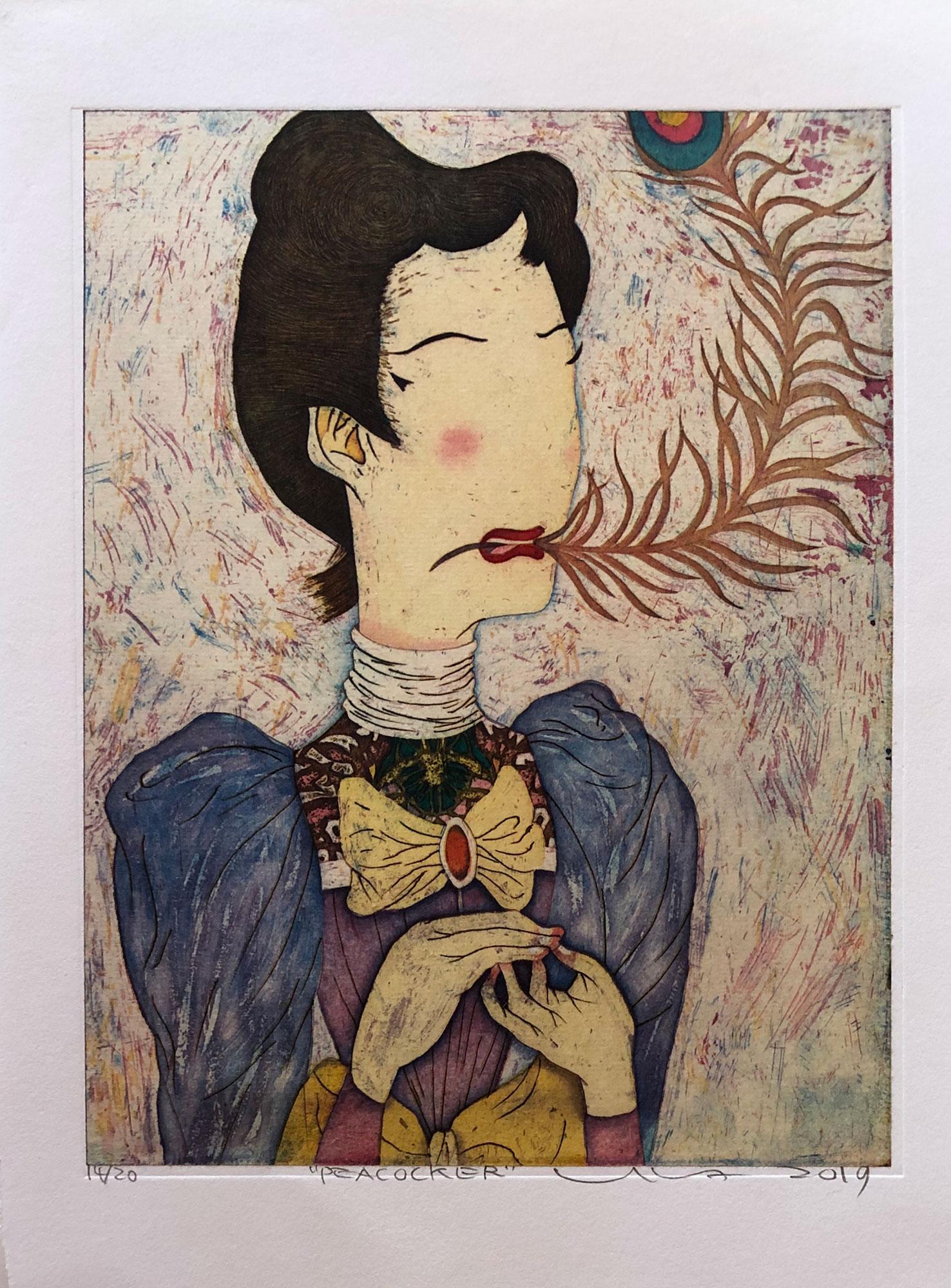 Peacocker - Print by Yuji Hiratsuka