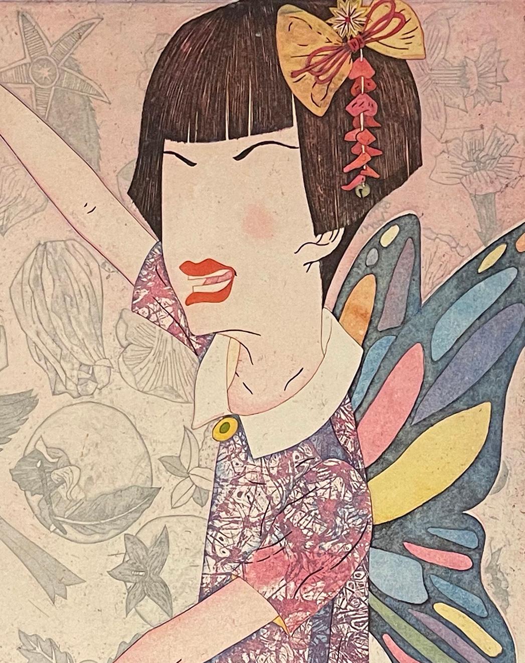 Joyful Moment, Retro-Mode (Zeitgenössisch), Print, von Yuji Hiratsuka