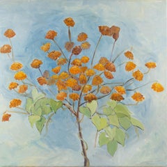 Olio originale su tela "Fiori gialli" di Yujun Tan Floral