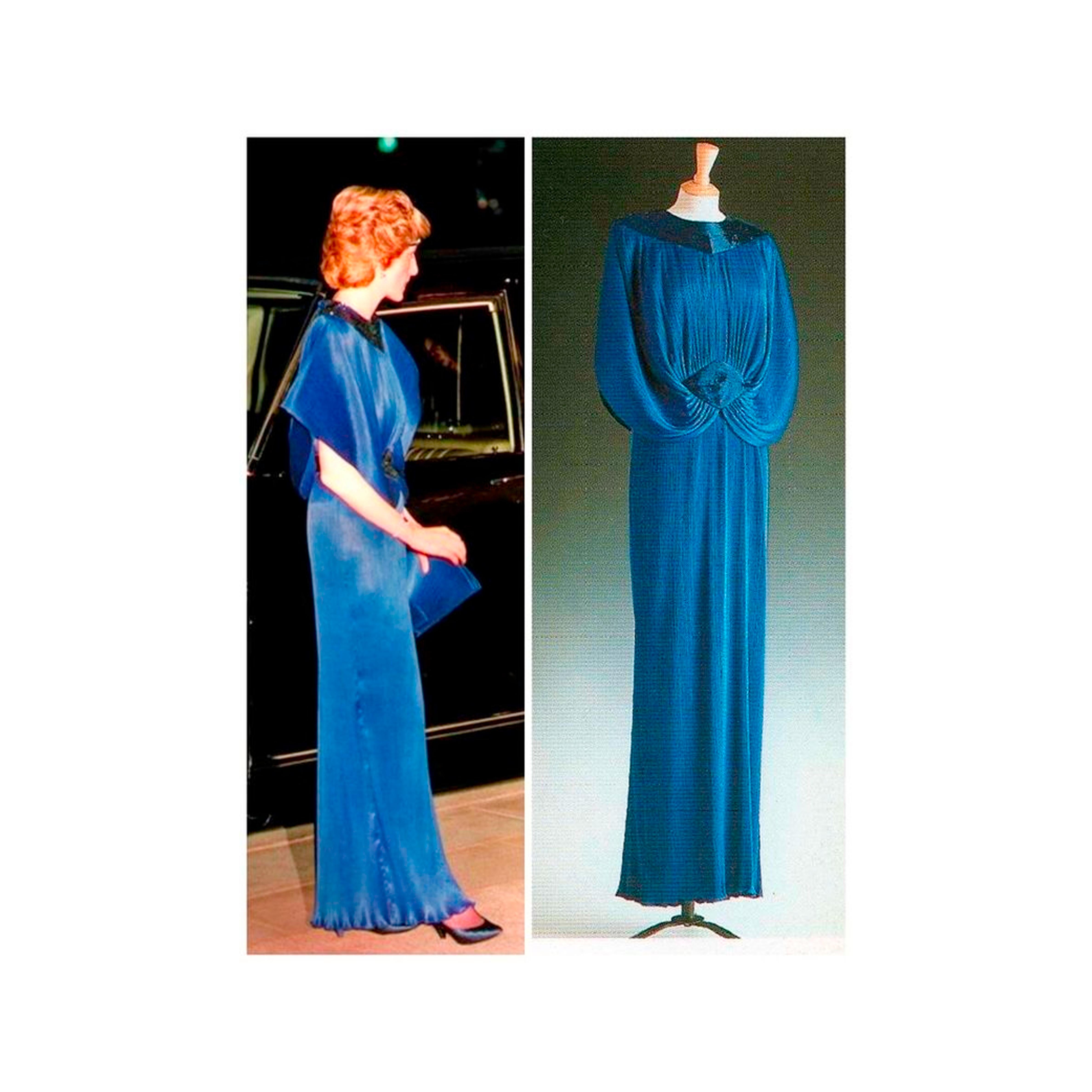 Yuki Torimaru pleated columnar evening gown, Circa 1987 For Sale 4