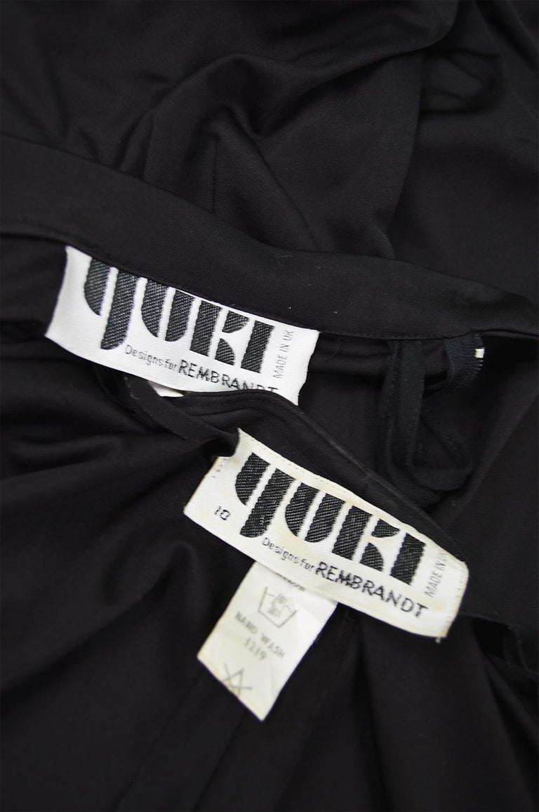 Yuki Vintage 2 Piece Draped Jersey Extreme Batwing Maxi Skirt Suit ...