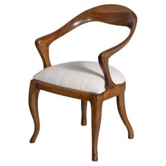 Yuki Walnut Dining Wood Upholstered Chair by Lagu Selection