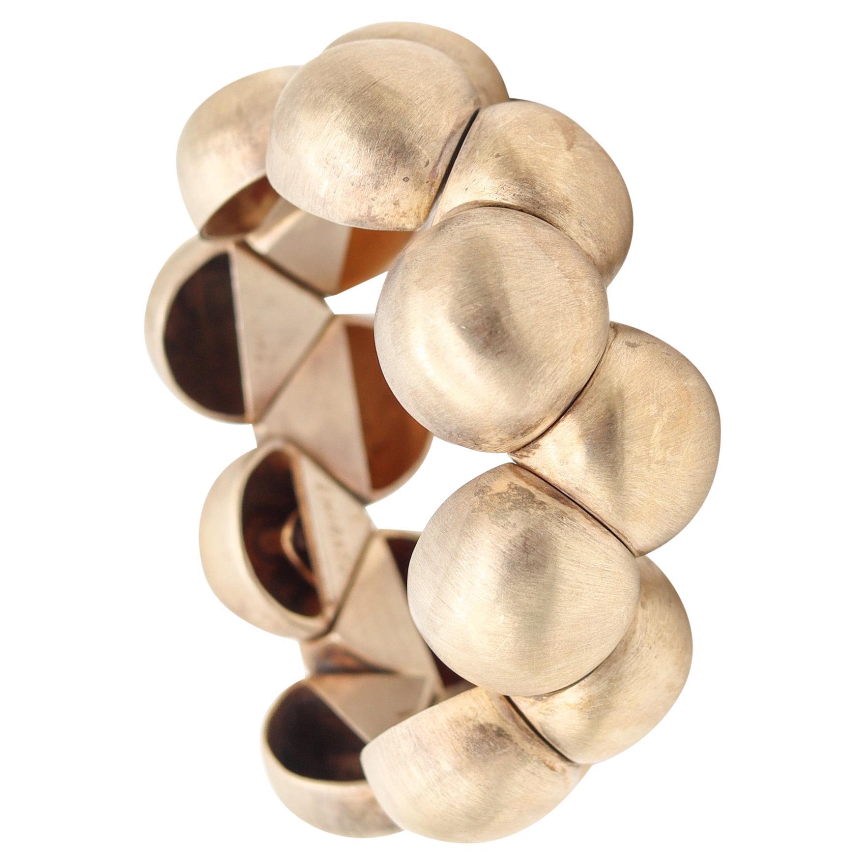 YUKIHIRO SHIBATA Modernist Flexible Bangle In .950 Sterling
Gold Vermeil