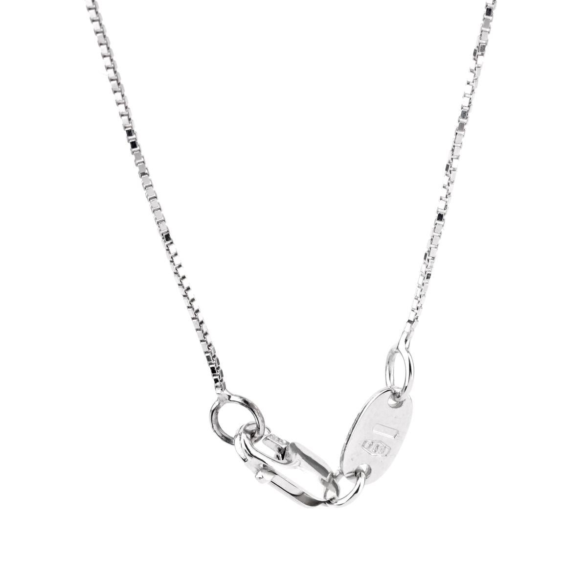 Yukiko Diamond Block White Gold Necklace In New Condition In Feasterville, PA