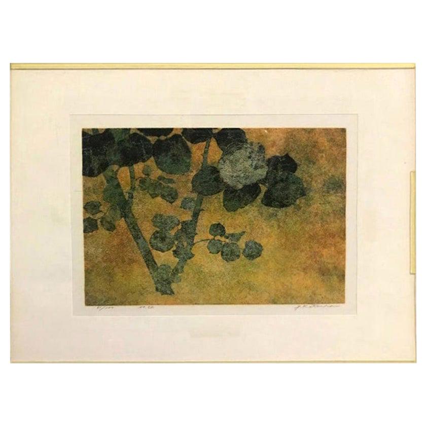 Yukio Katsuda Limited Edition Signed Japanese Serigraph Silk Screen "No. 52"