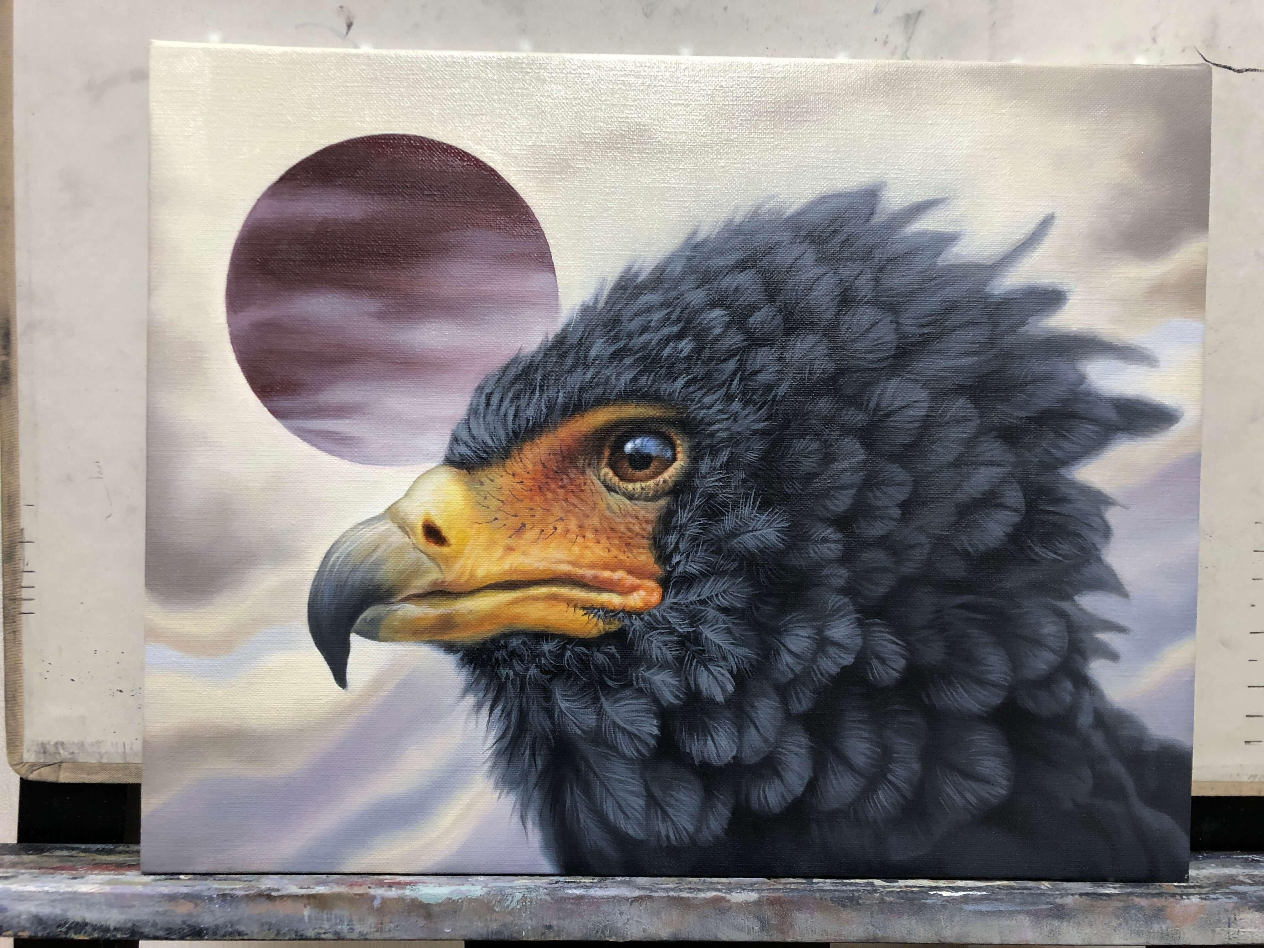 „Der Messenger von Simbabwe“ (2023) von Yuko Montgomery, Original-Ölgemälde im Angebot 3