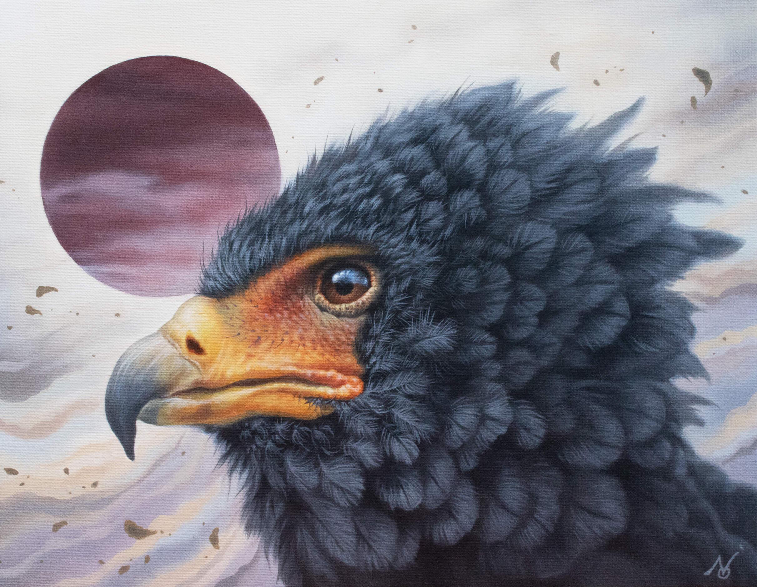 "The Messenger of Zimbabwe" (2023) By Yuko Montgomery, Original Oil Painting
