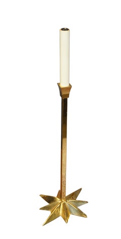 Yule Paige Latón Lacado Estrella del Norte Candelabro Lámpara de sobremesa Buffet 21